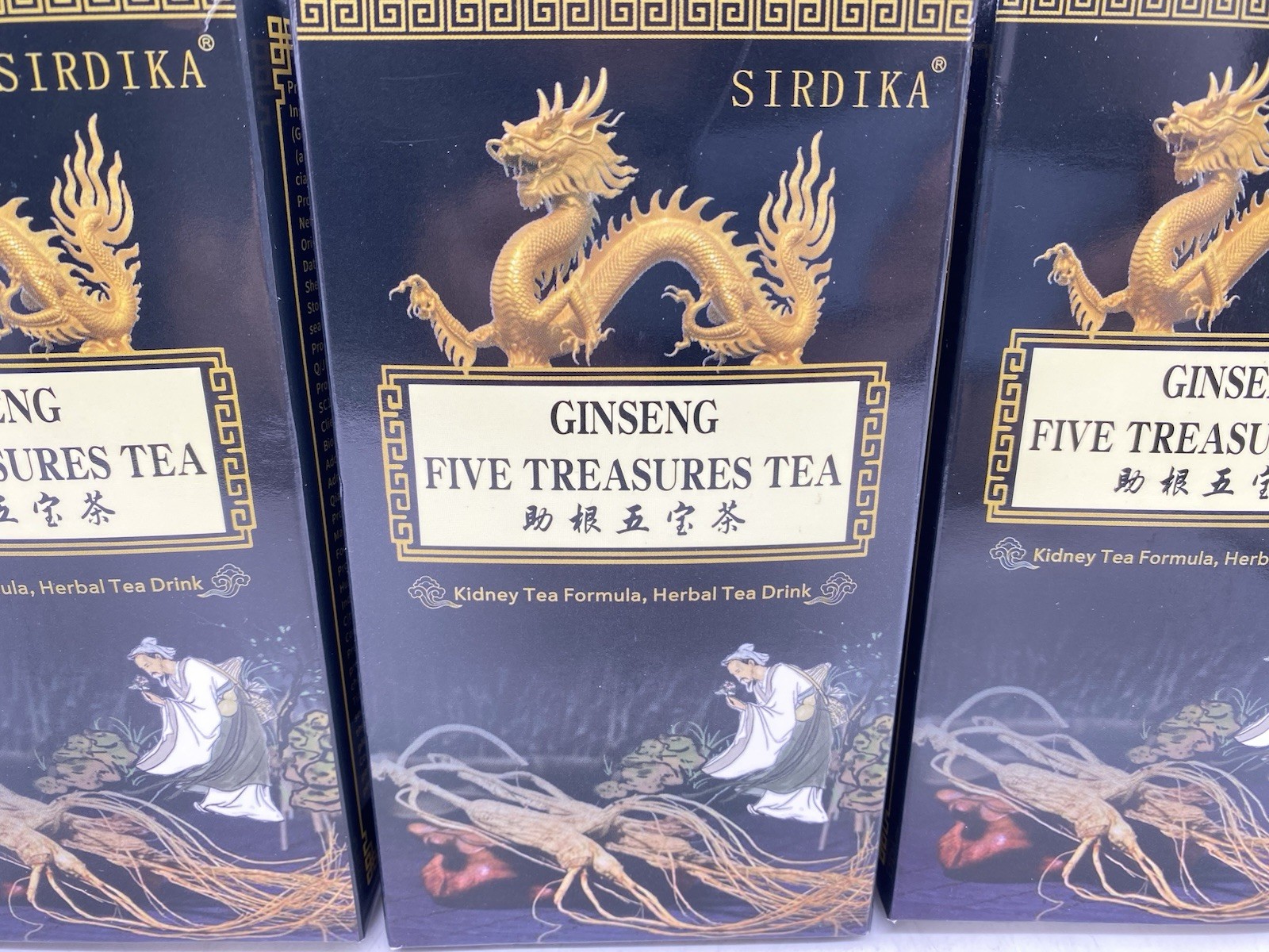 Ginseng Five Treasures Tea Kidney Zhu Gen Wu Bao Cha Wubao Bags 3 Pack