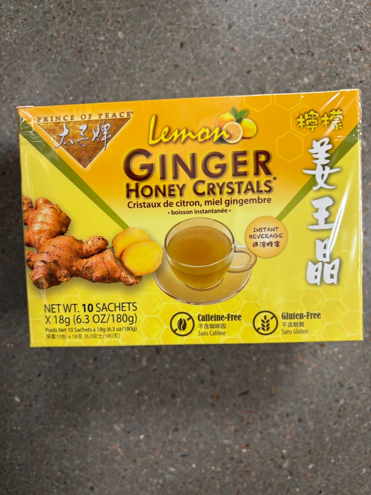 Prince of Peace Lemon Ginger Honey Crystals Instant Beverage Exp 12/2025