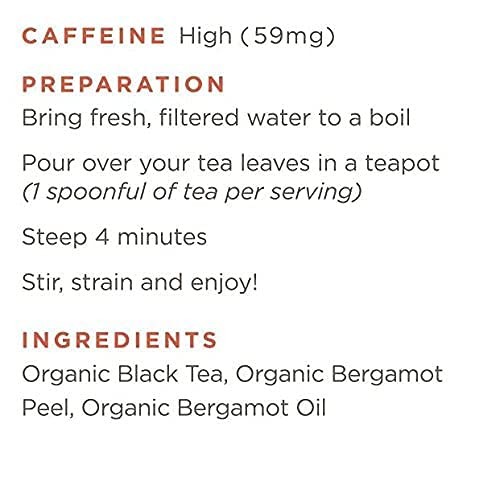 Organic Tippy Earl Grey Black Tea – Real Bergamot Peels & Extract – Loose Leaf,