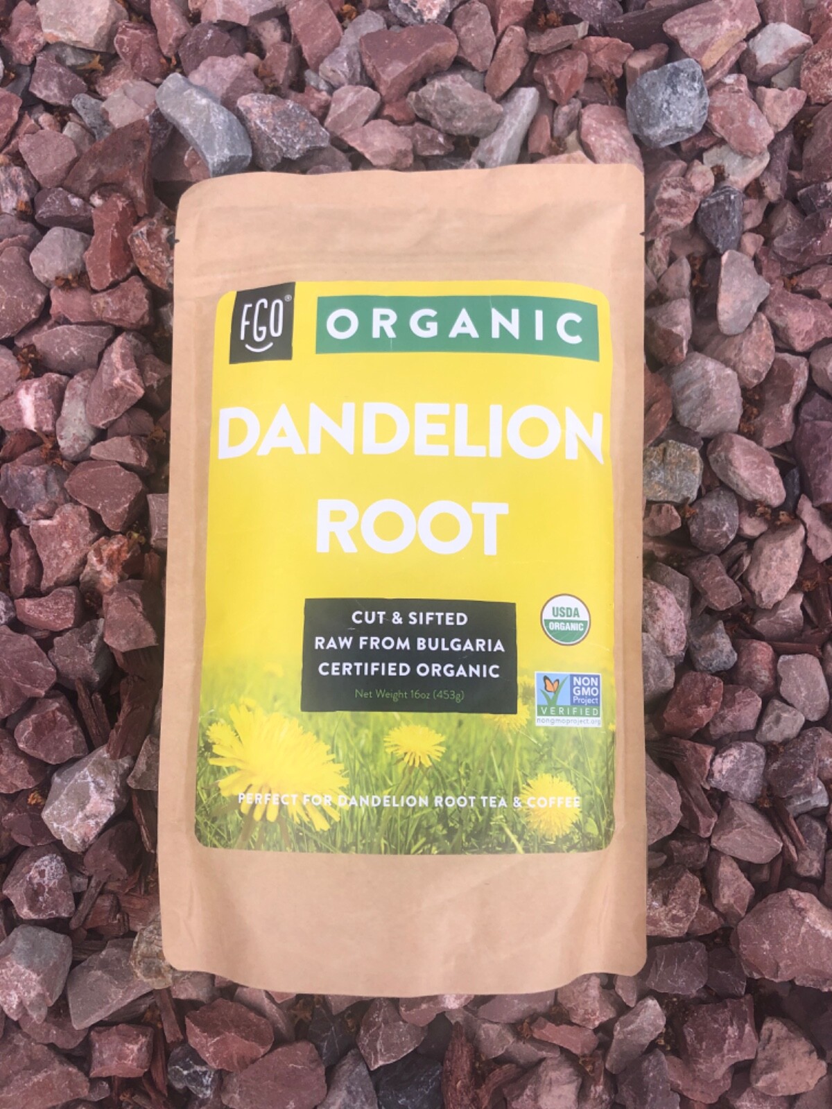 Organic Raw Dandelion Root, Tea/Coffee, Resealable Bag, 16oz