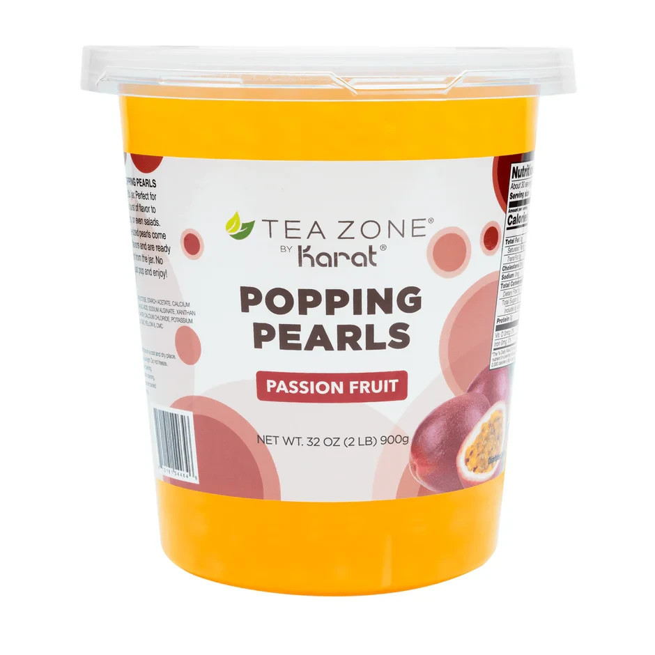 [12 Jars] Tea Zone Passion Fruit POPPING PEARLS™ (B2055, 2lbs)