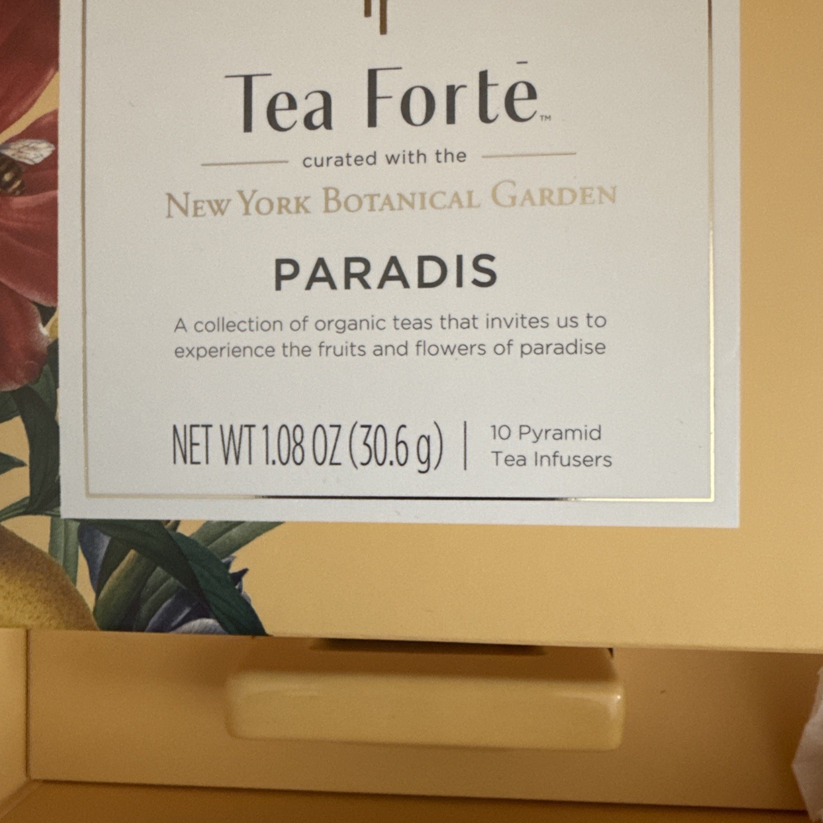 Tea Forte Paradis NY Botanical Gardens 3-Pc Tea Gift Set NIB
