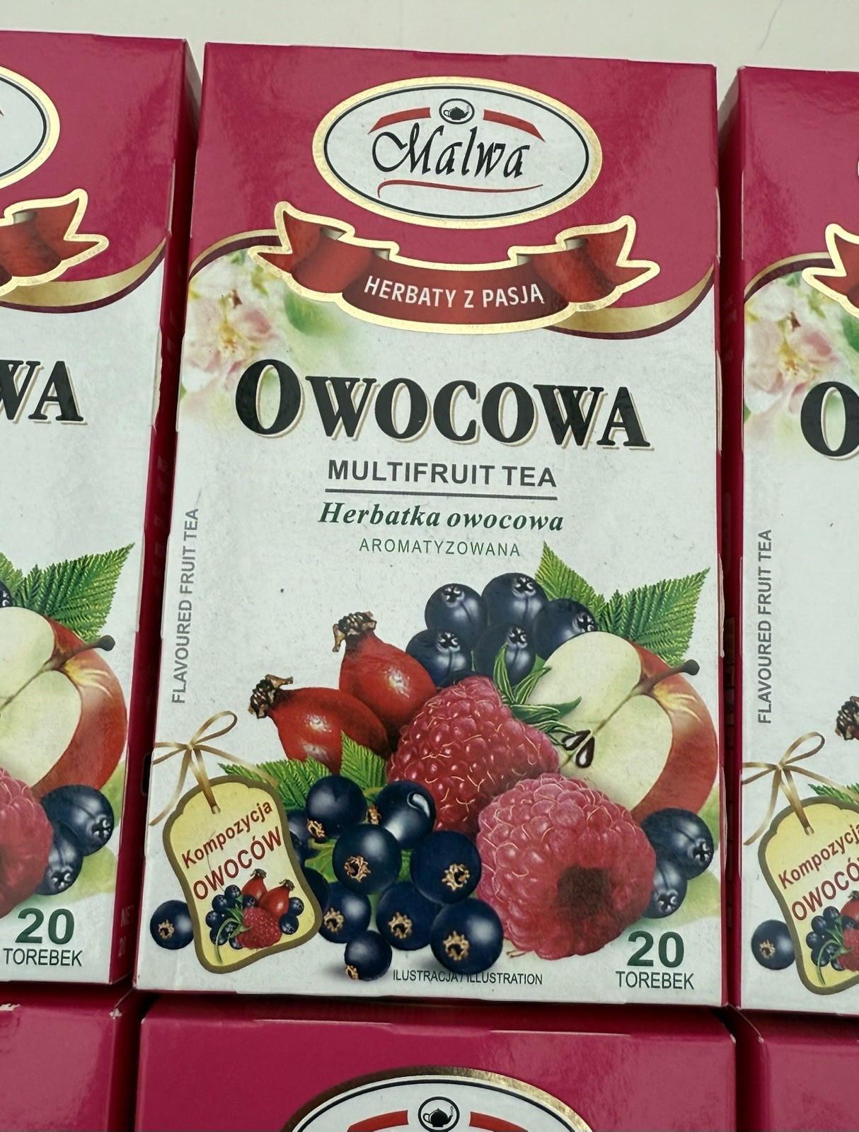 (10) boxes MALWA Owocowa Multifruit Herbal Tea Bags Poland caffeine free
