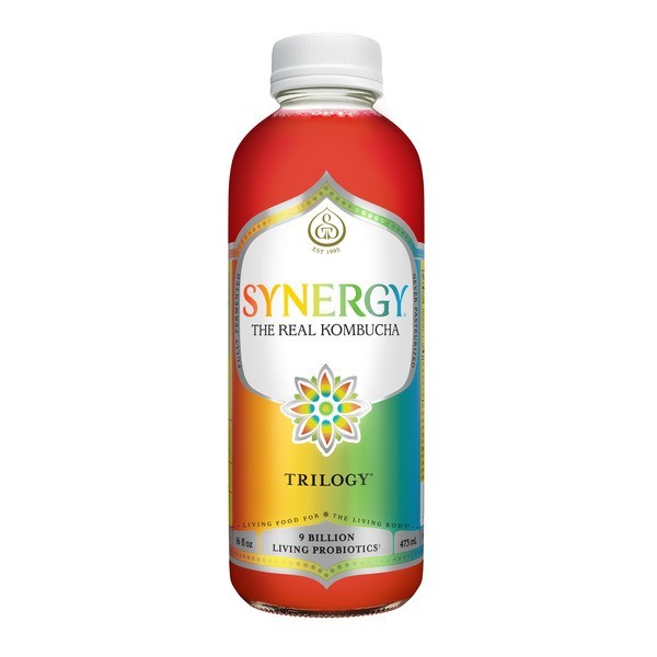 Synergy Kombucha Trilogy & Peach Paradise 16oz 6 Pack Variety Drink