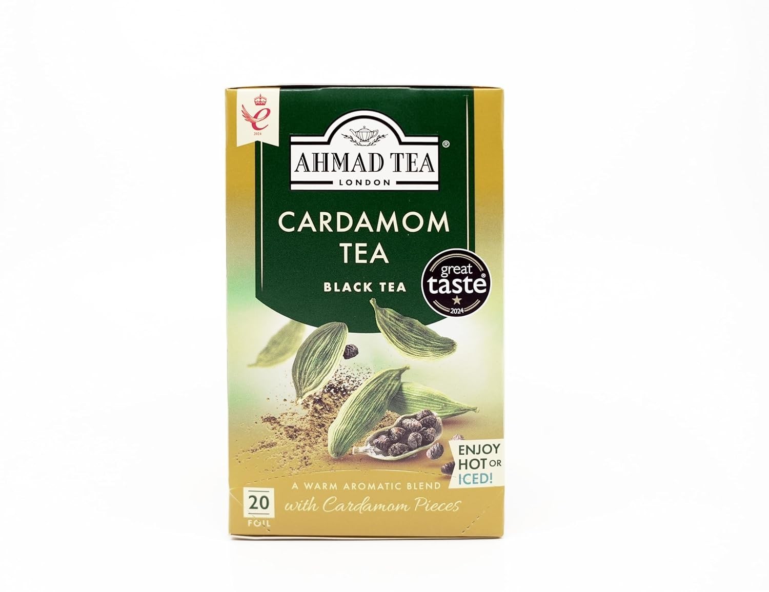 Exquisite Cardamom Black Tea Teabags – 20 Count, Heart & Immunity Boost