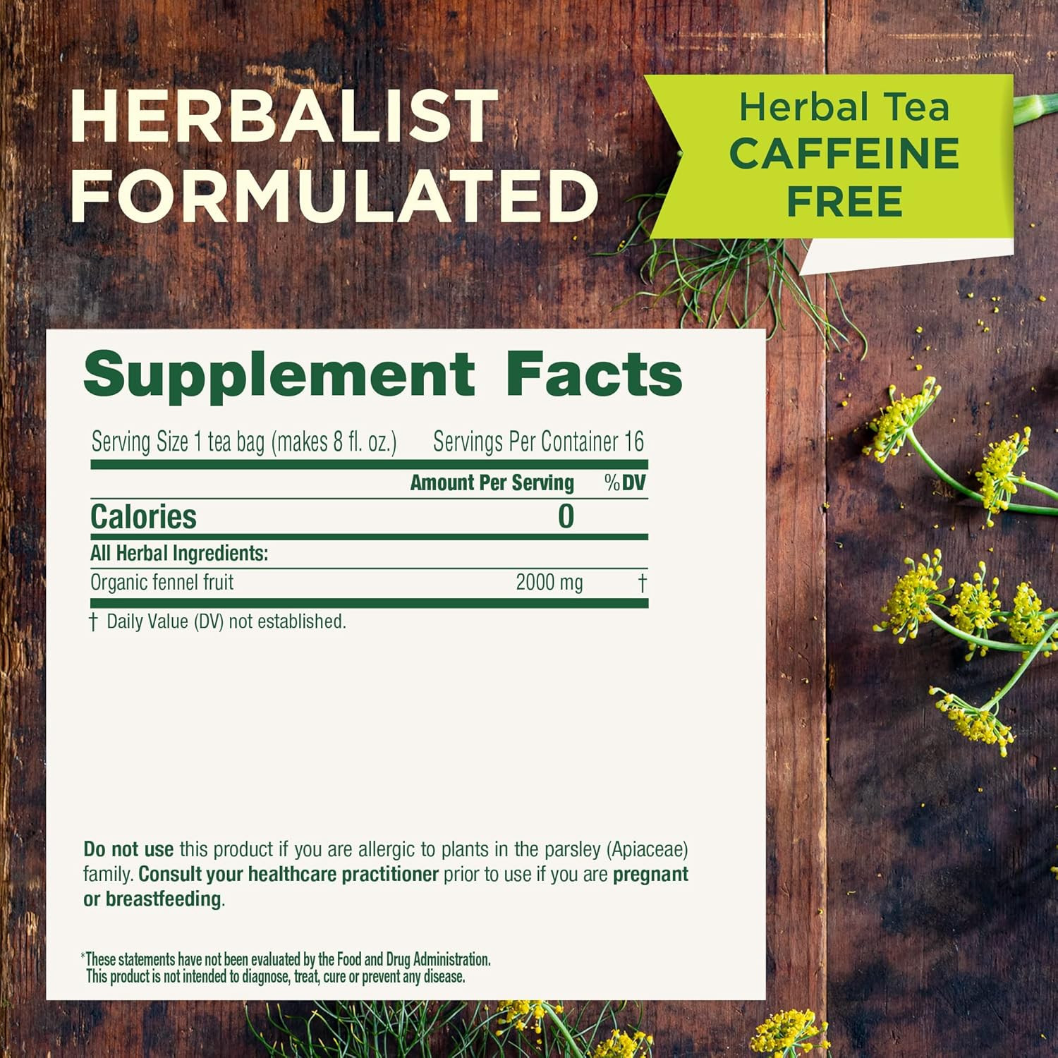 Traditional Medicinals Tea, Organic Fennel, Promotes Healthy Digestion, 96 Tea B