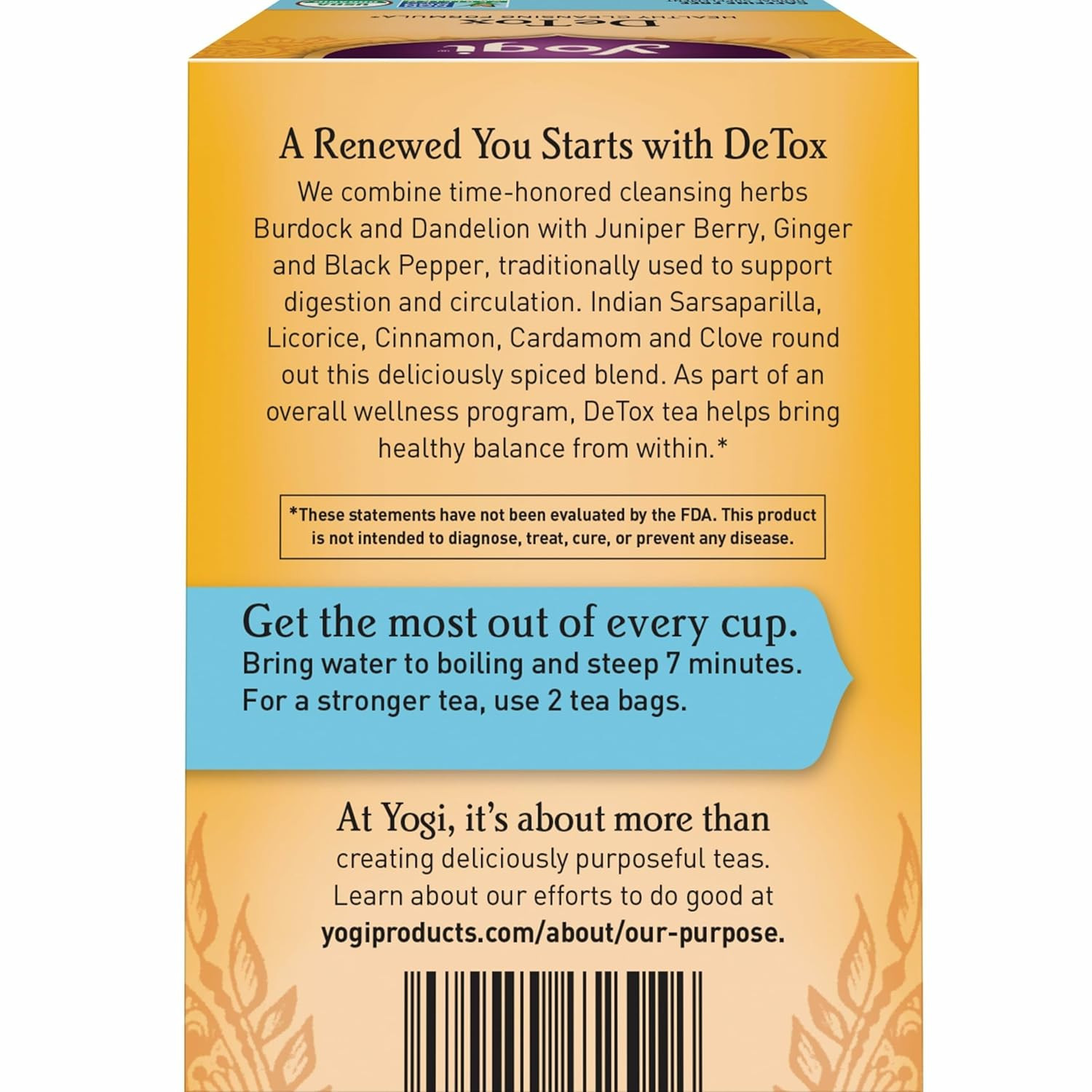 Tea Detox Tea – 16 Tea Bags per Pack (6 Packs) – Organic Detox Tea for Digestive