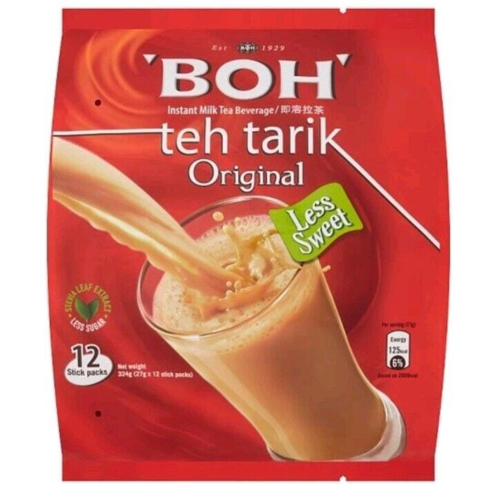 BOH Teh Tarik Original Kurang Manis ( Teh Tarik Less sugar ) 27gx12s