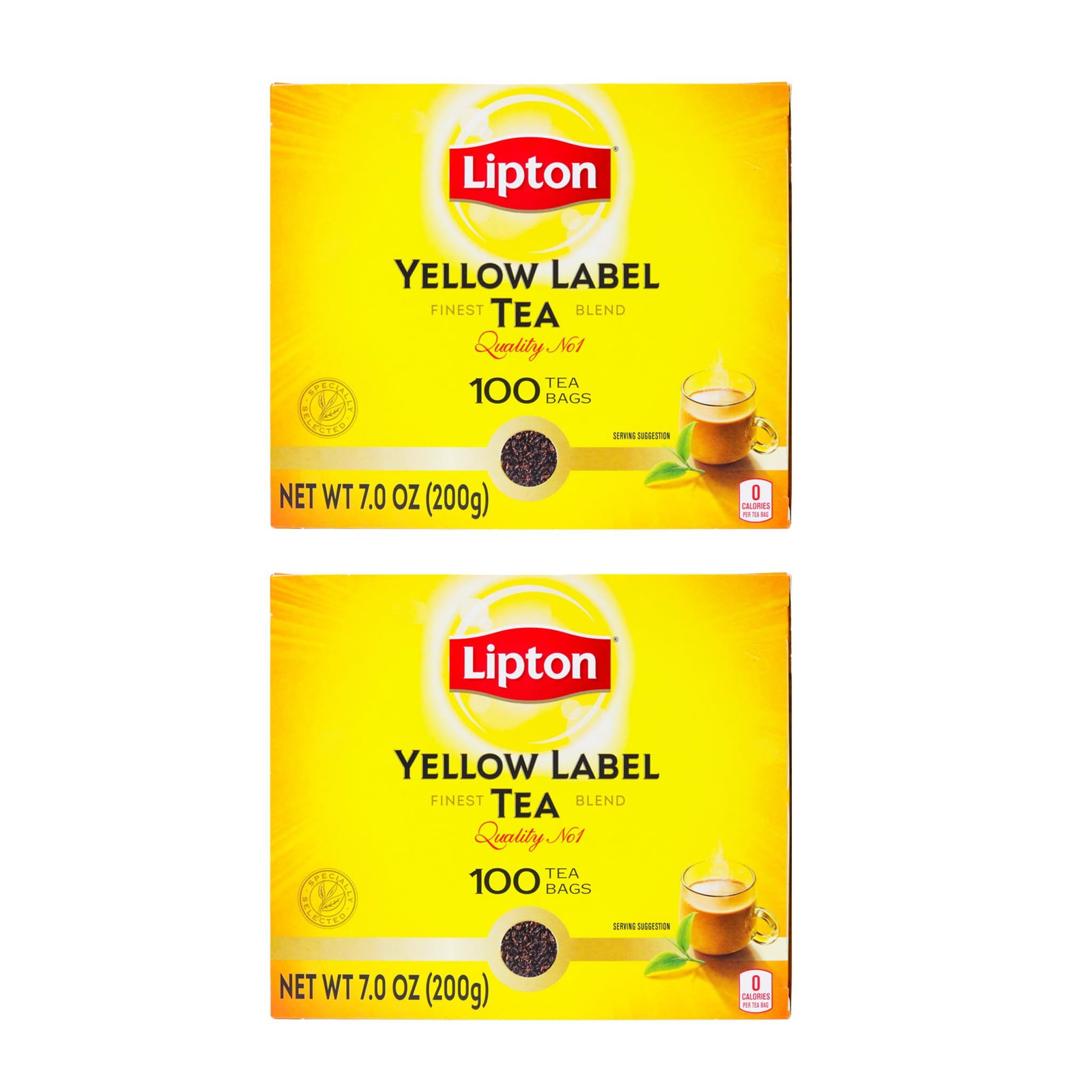 Lipton Yellow Label International Blend | Black Tea | 200 Grams (Pack of 2)