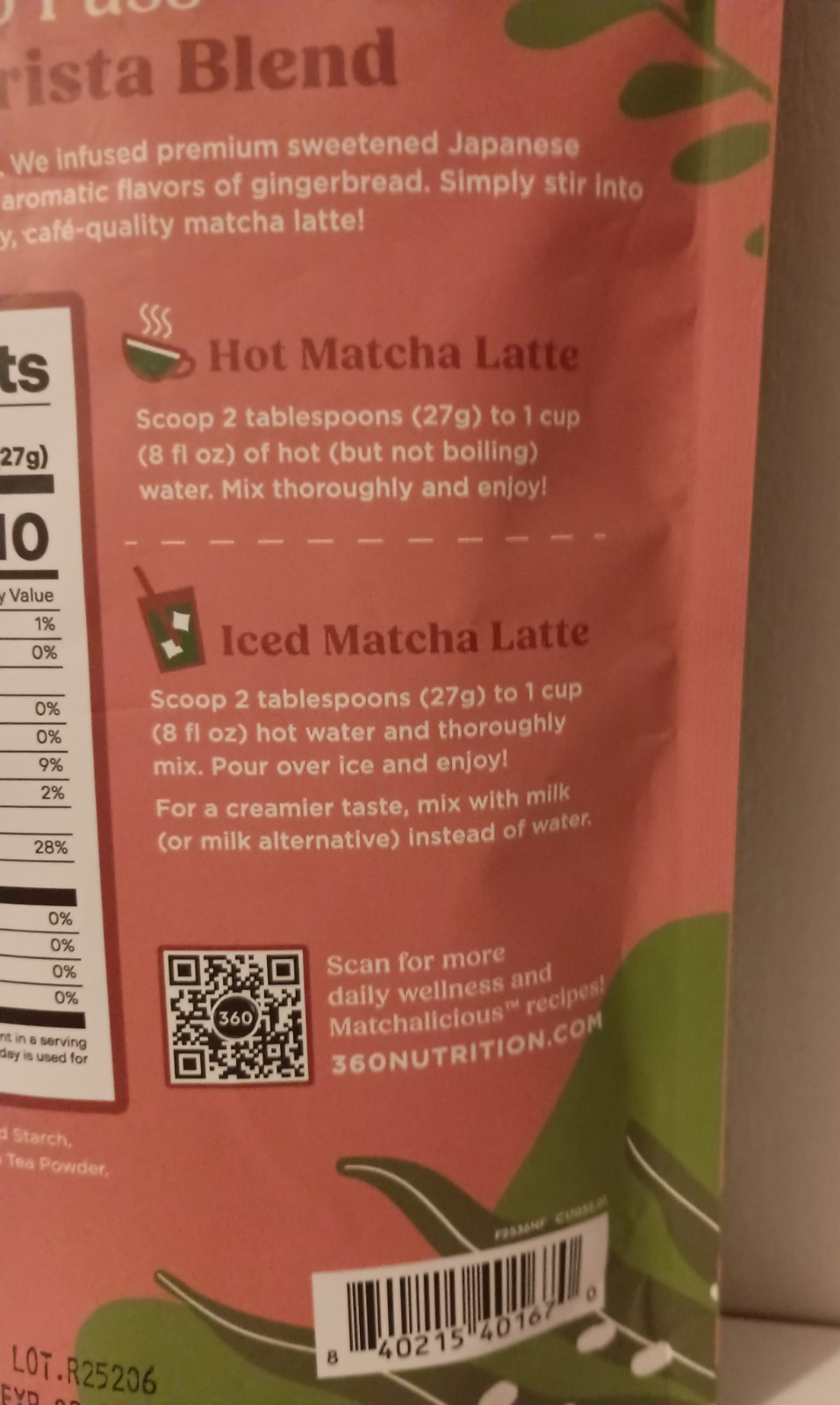 Matchalicious™ Premium Japanese Gingerbread Matcha Latte w/ Whole Oat Milk