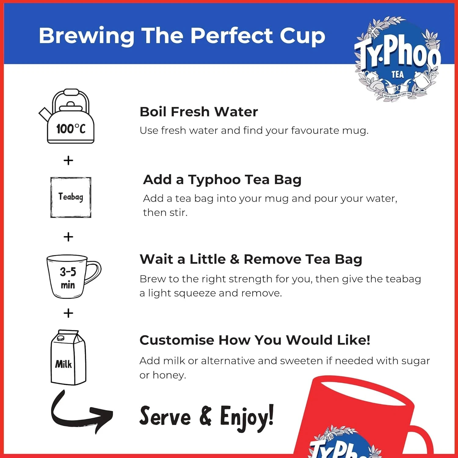 Typhoo Black Tea – 1100 Teabag-FREE SHIPPING-PACK OF 1