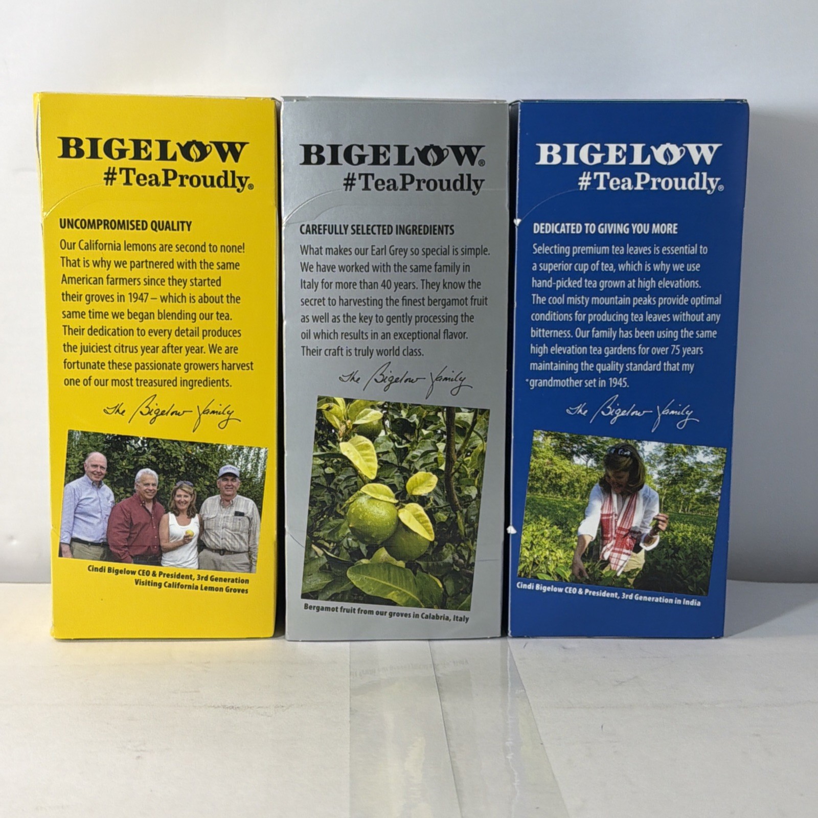 Lot of 3 Bigelow Boxes of Black Tea English, Earl Grey And Lemon Lift 84 Bags