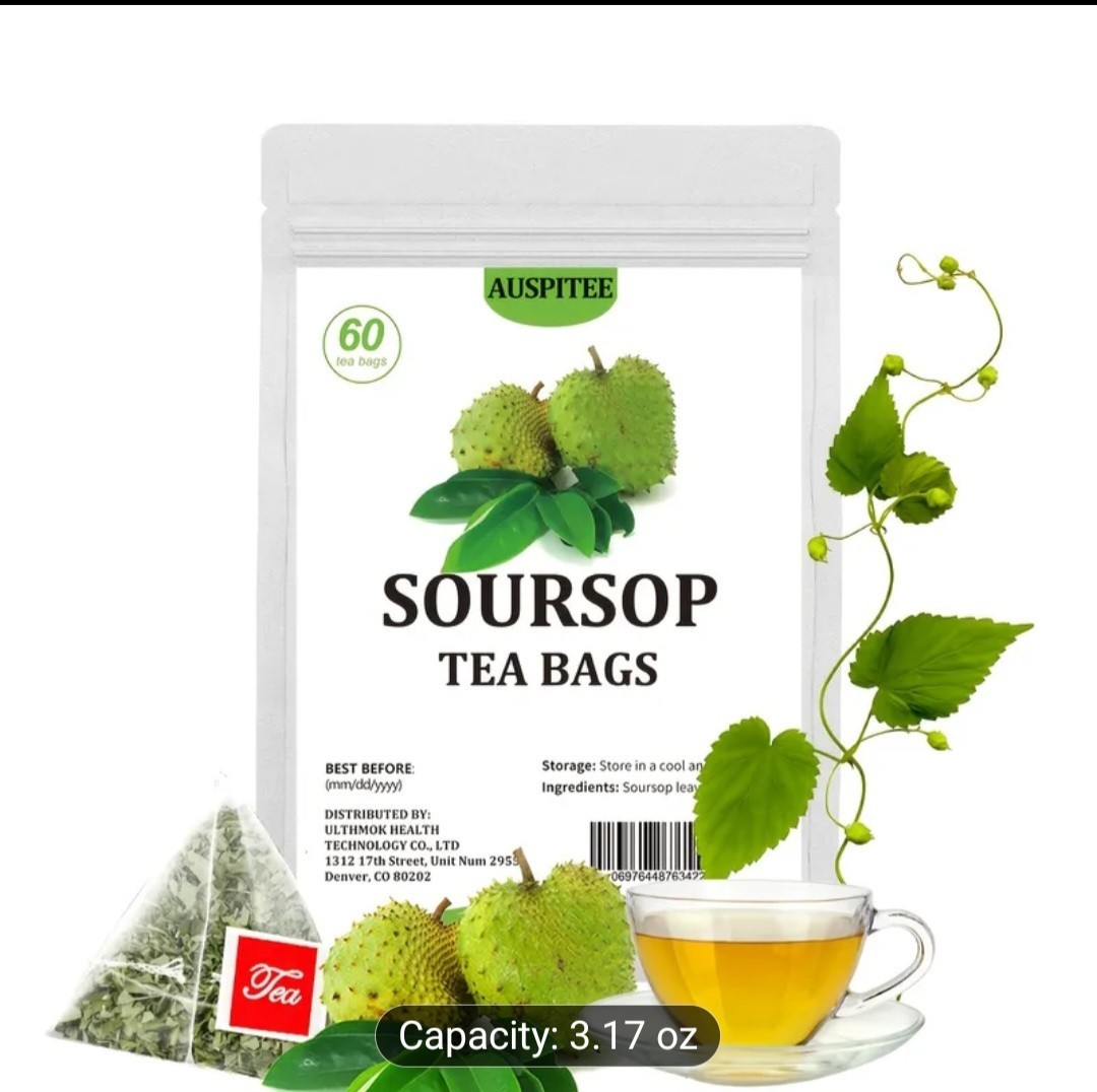 Ulthmok Soursop Tea bag,60 tea bag,100% Soursop tea bags caffeine free