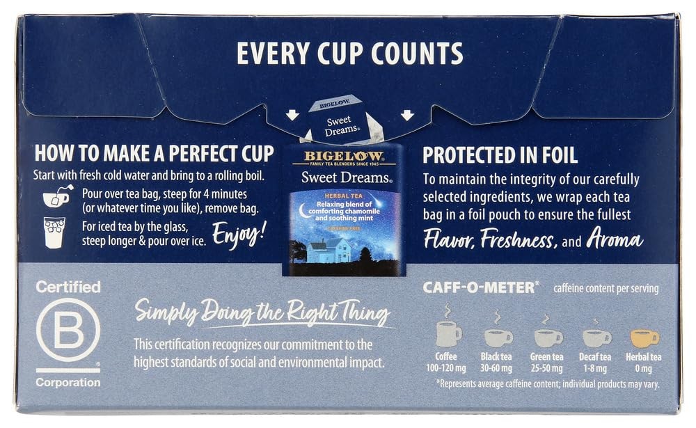 Bigelow Tea, 20 Bags – Sweet Dreams (3 Pack) 3 1.09 Ounce (Pack of 3)