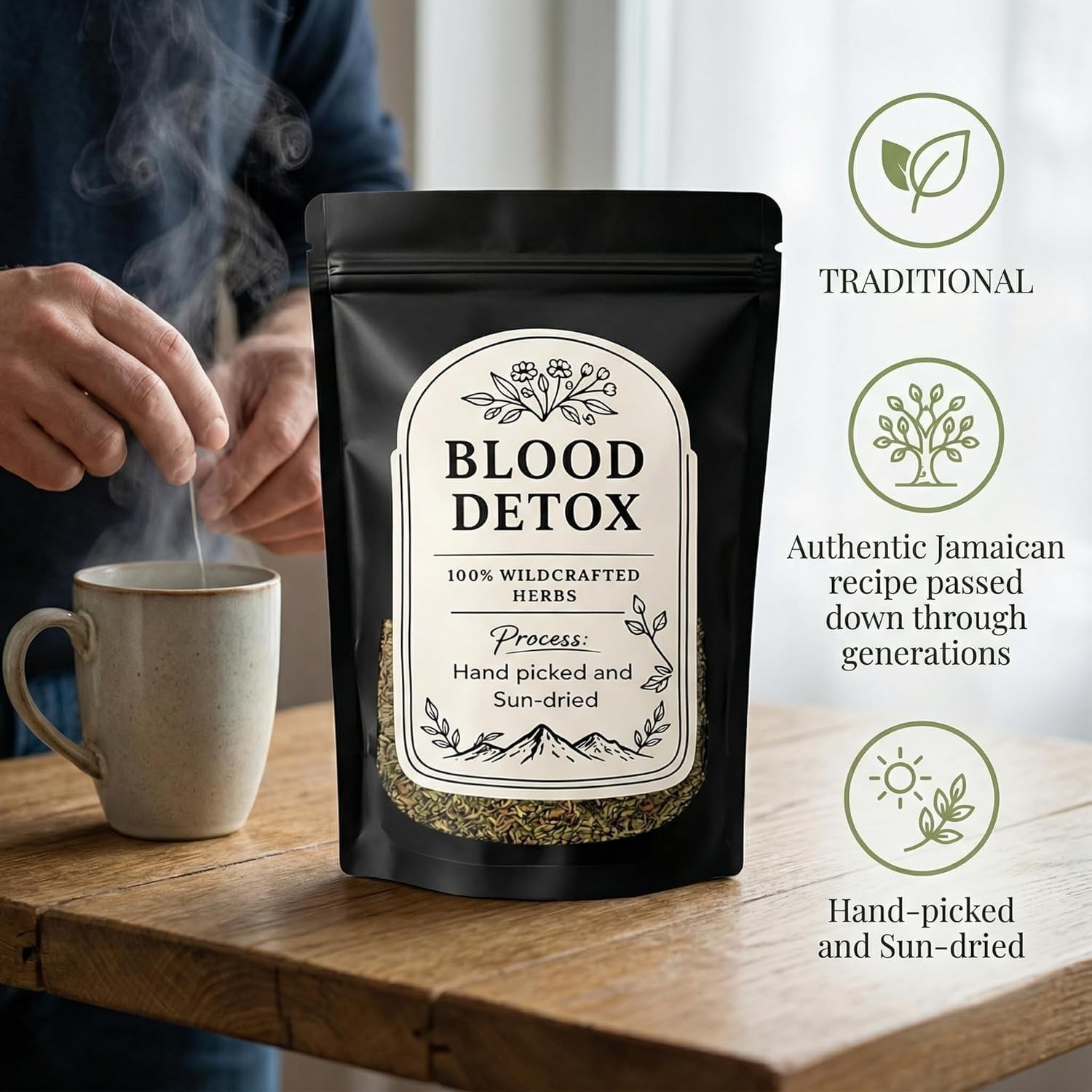 blood detox tea Jamalca, with Lotus Flower Flagweed, Cinnamon,Free Shipping