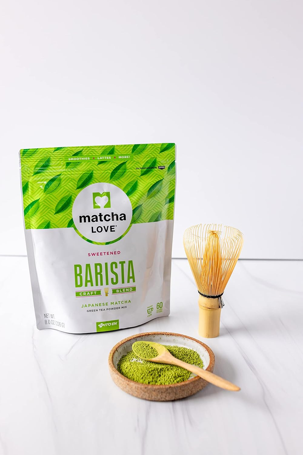 Green Tea Powder Packet, Sweetened, 8 Ounce