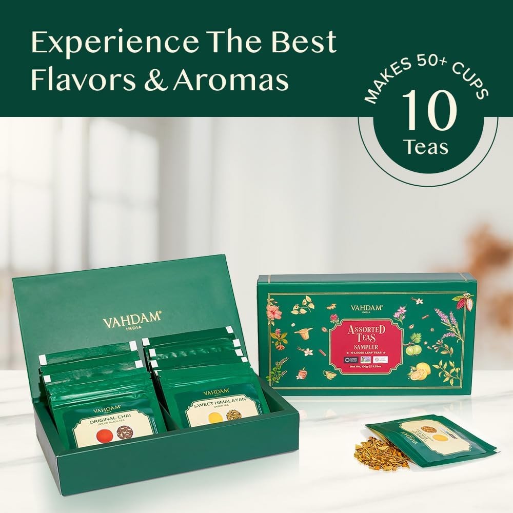 Top 10 Favourites Tea Sampler Set | Loose Leaf Tea (50+ Cups) | Tea Variety P…