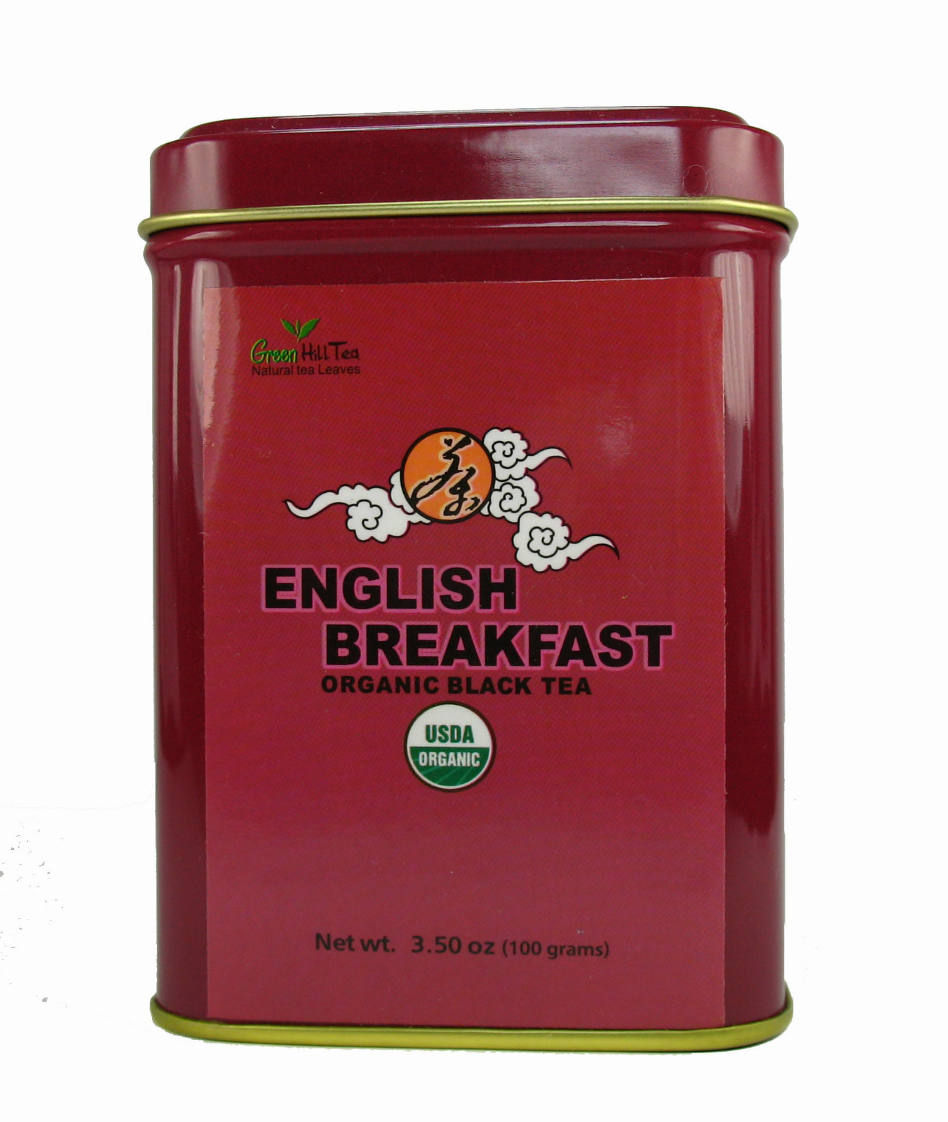 Organic English Breakfast organic black tea loose leaf tea 3.50 OZ in tea tin