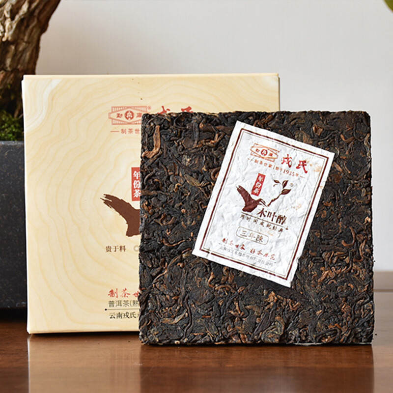 Mengku Rongshi 2021 Mu Ye Chun 3 Years Aged Pu’er Puer Ripe Pu-erh Tea Brick 60g