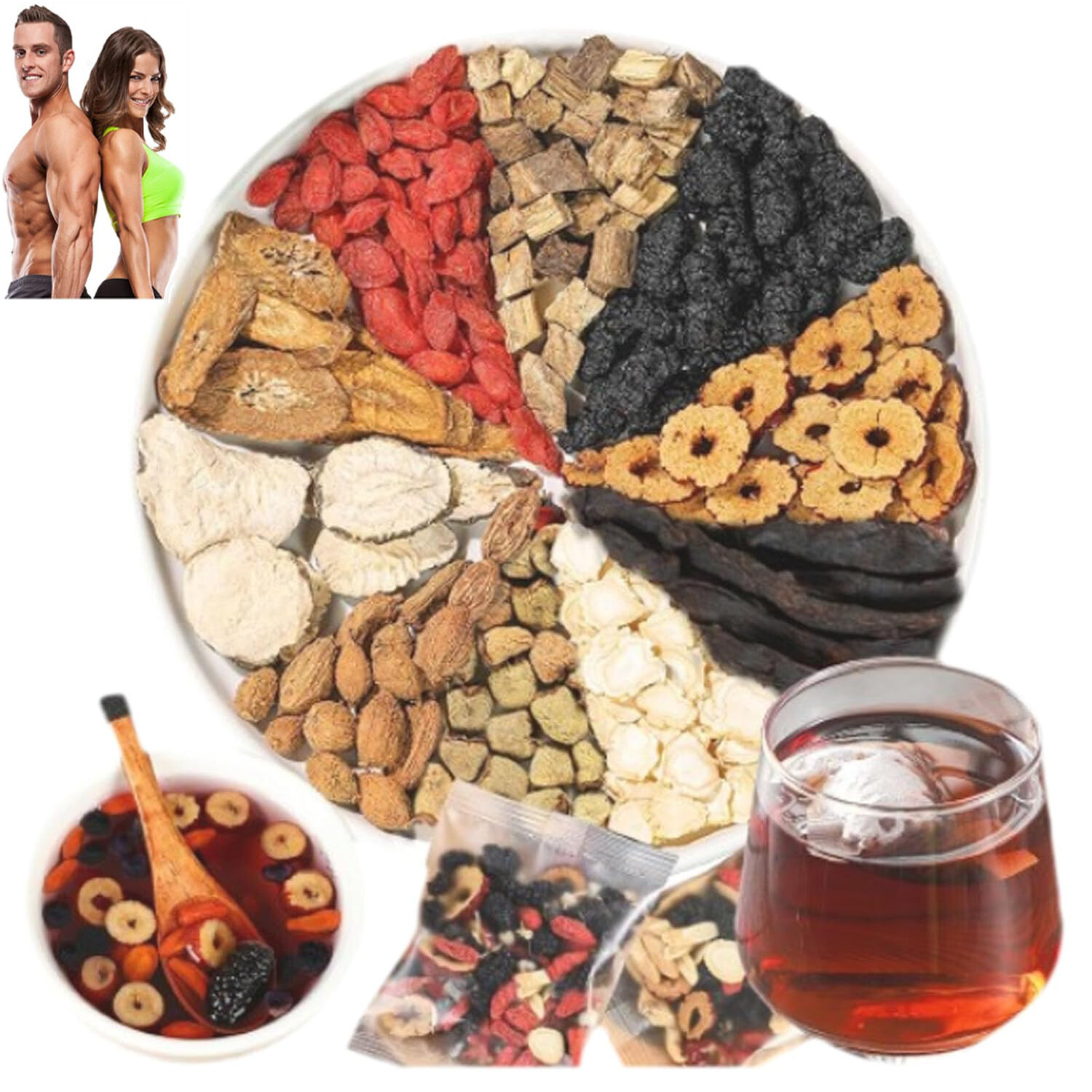 Men’s and Woman Tea Ginseng Tea Wolfberry Tea Mulberry Maca Tea