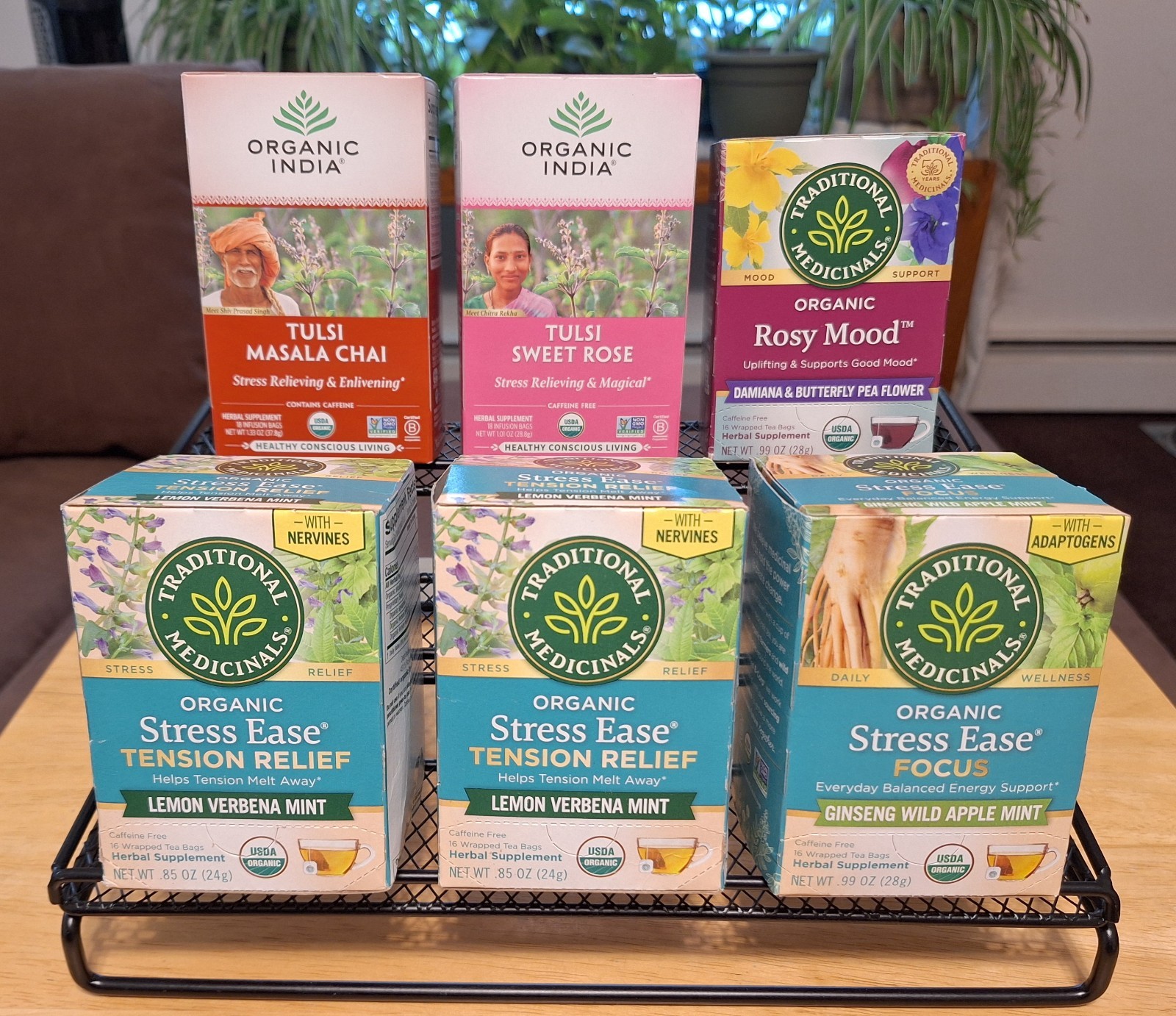 ORGANIC INDIA & TRADITIONAL MEDICINALS Stress Relief & Mood Organic Tea Bundle