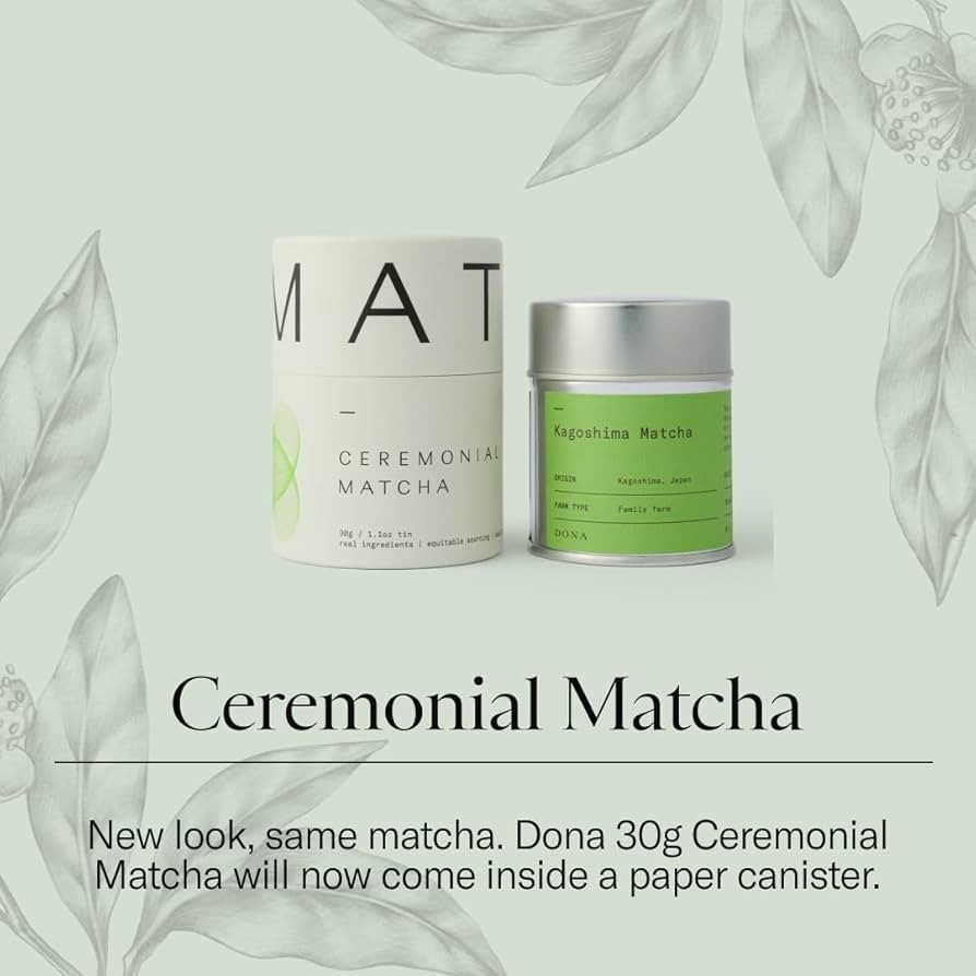 DONA First Flush Ceremonial Grade Matcha Powder 1.1 oz Stone-Milled Japanese