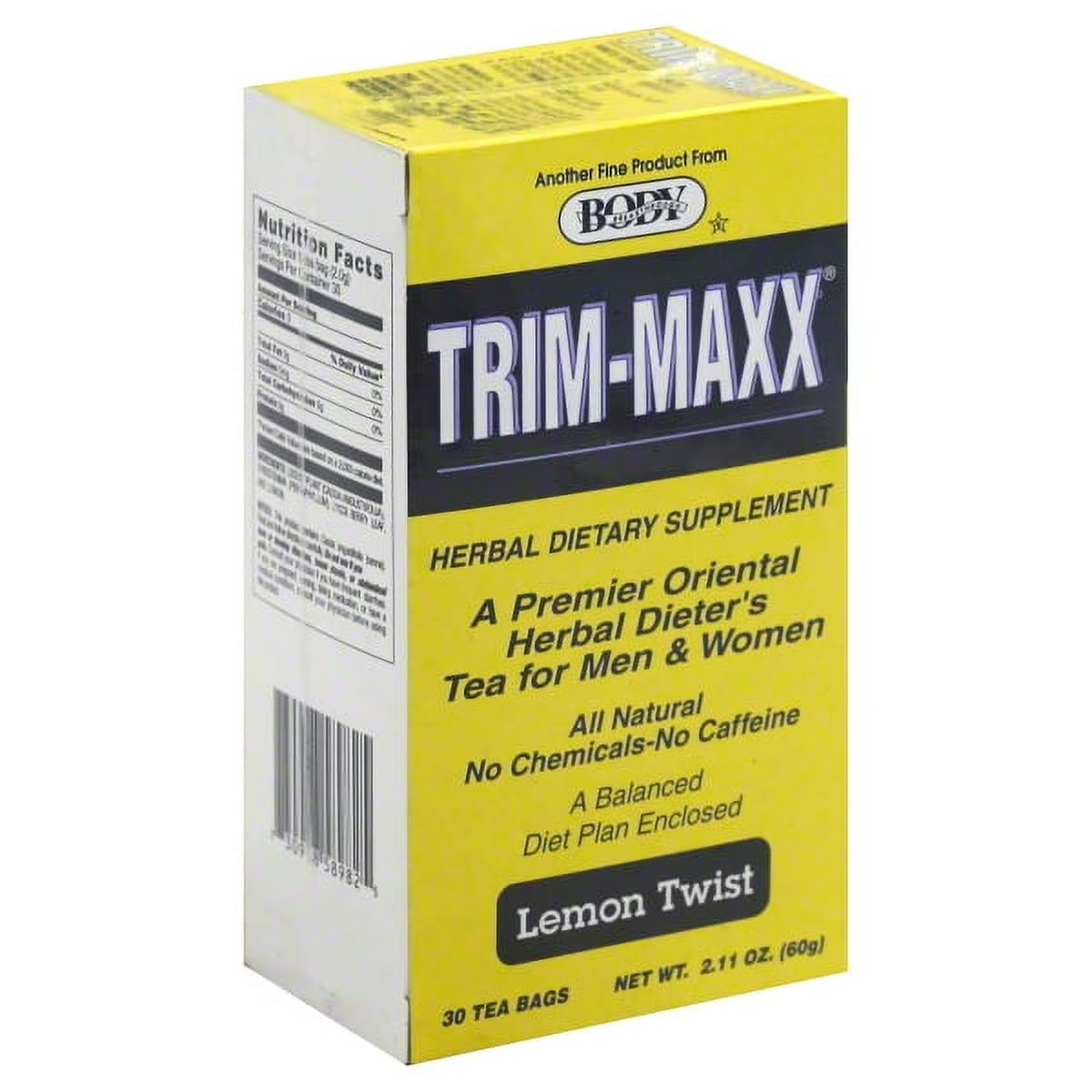 Body Breakthrough Trim Maxx Tea Lemon 60 Bags Herbal Dietary Supplement 60 2 pk