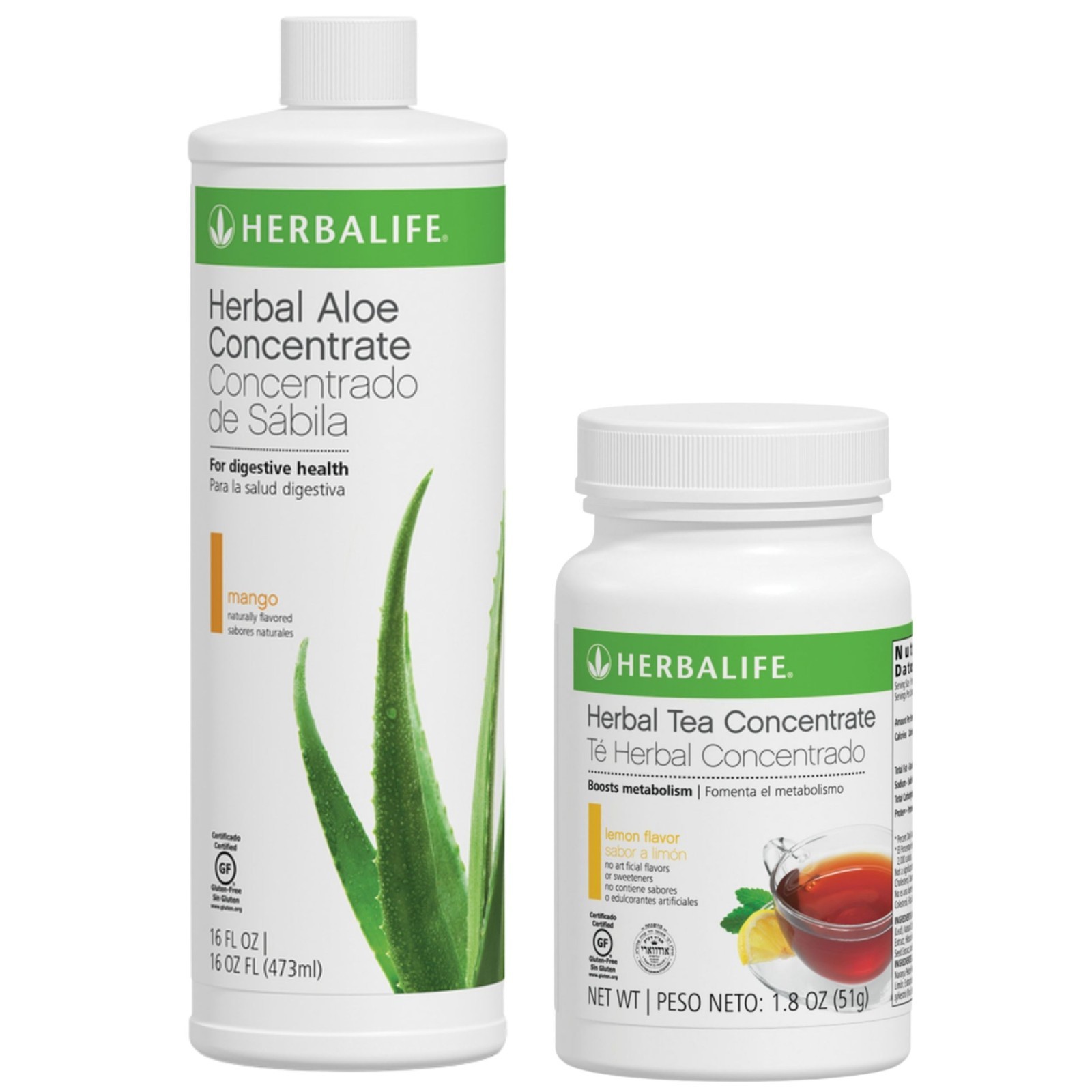 HerbalifeHerbal Tea Lemon 1.8 Herbal aloe Mango Pint