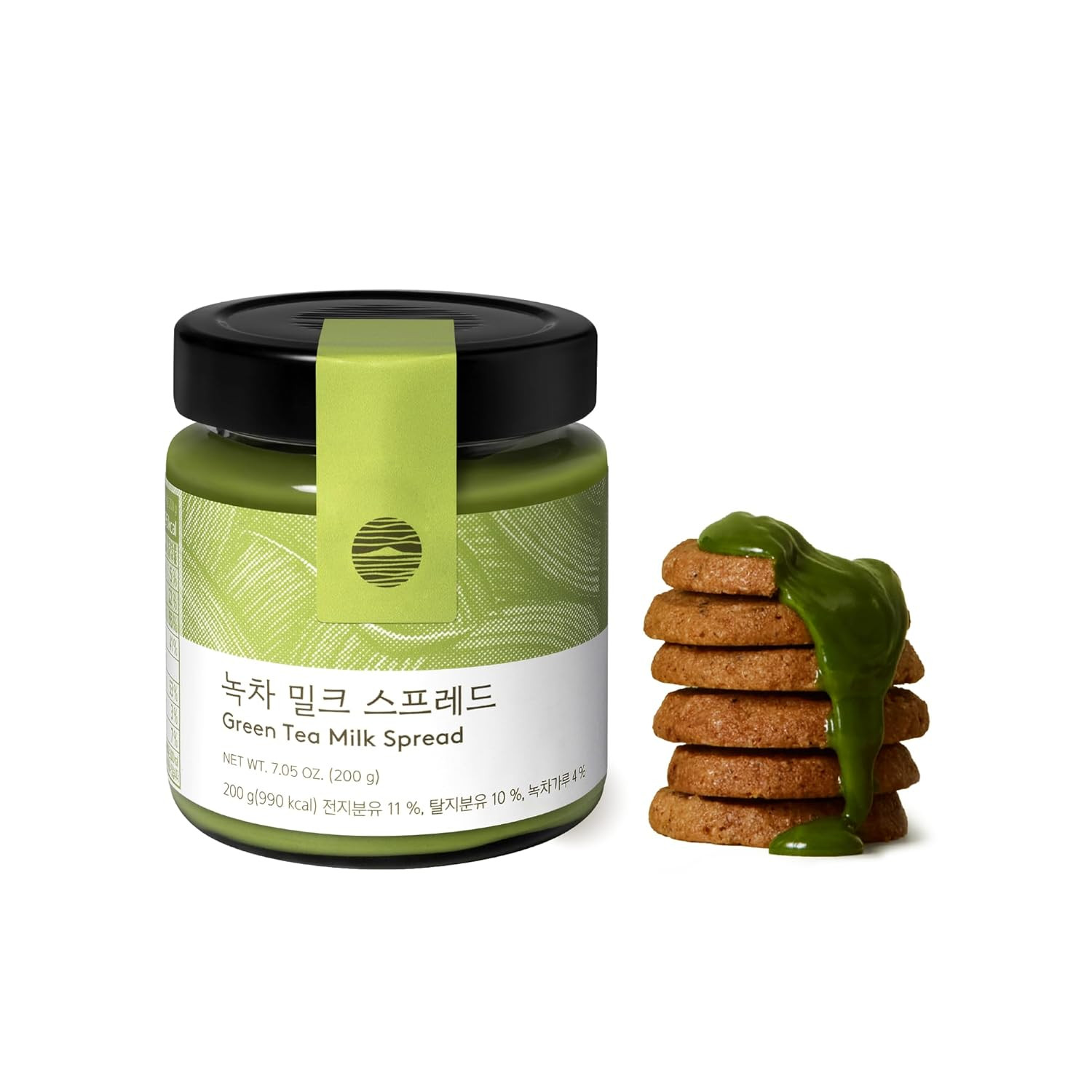 OSULLOC Green Tea Milk Spread (7.05 oz, 200g), Made of Finest Matcha from Jeju I