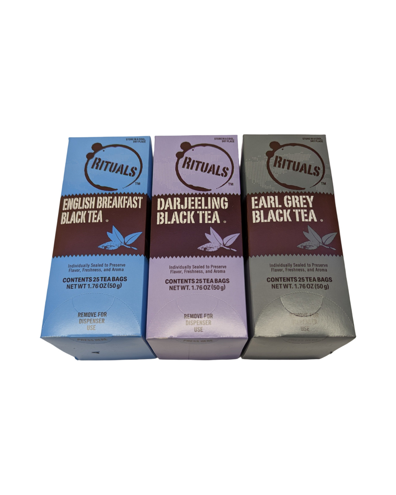 Black Tea Variety Pack, English Breakfast, Darjeeling, Earl Grey, 75 Tea Bags