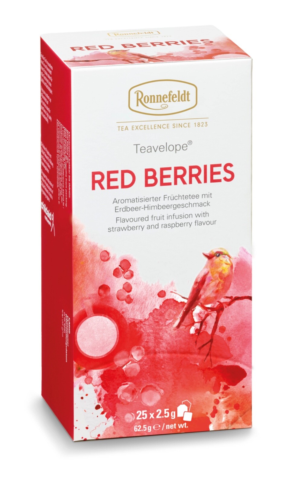 Ronnefeldt Teavelope® Red Berries tea Bags. Fruity Taste Caffeine free.25 bags.