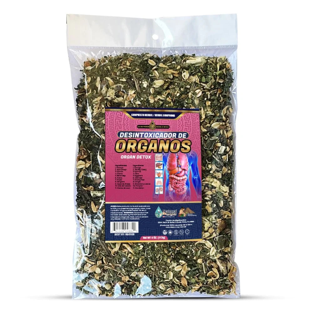 Detox de Organos Compuesto Te Herbal 4 oz. Organ Det Tea 4 Oz. Natural de Mexico
