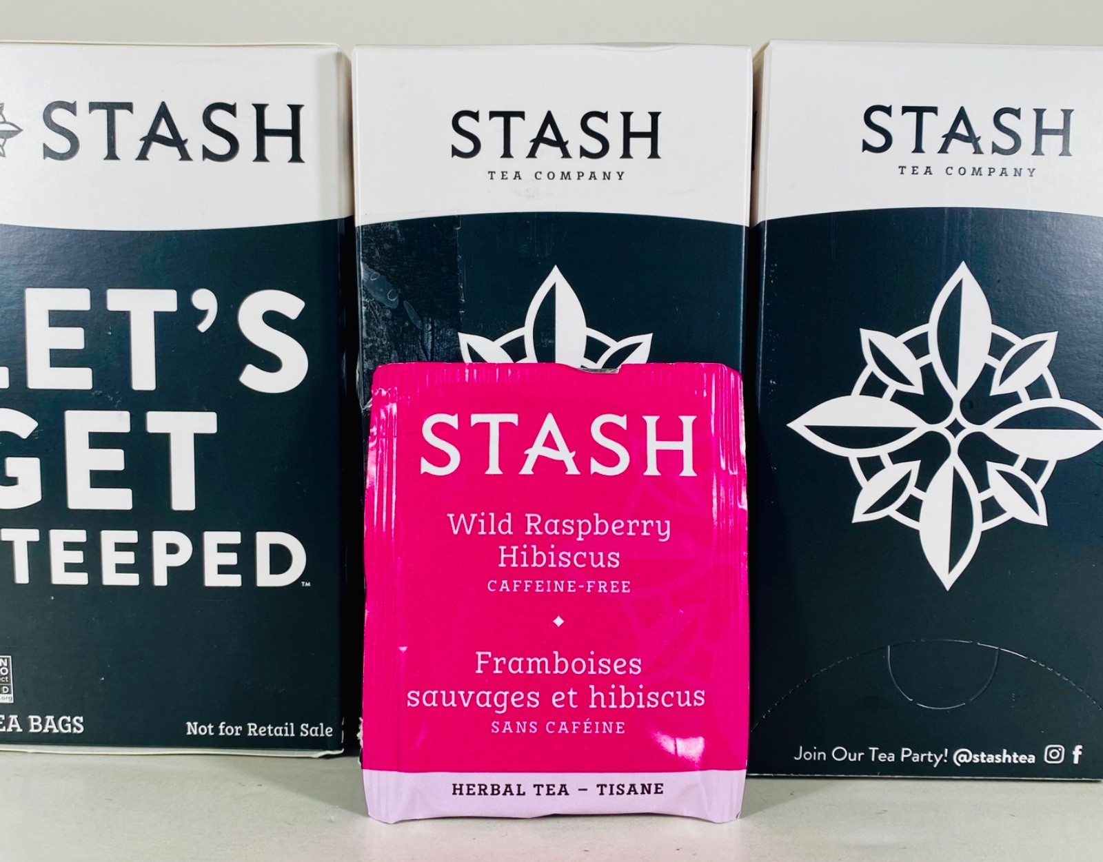 STASH TEA CO. Wild Raspberry Hibiscus, 100 Tea Bags, NON-GMO, Caffeine Free 2028
