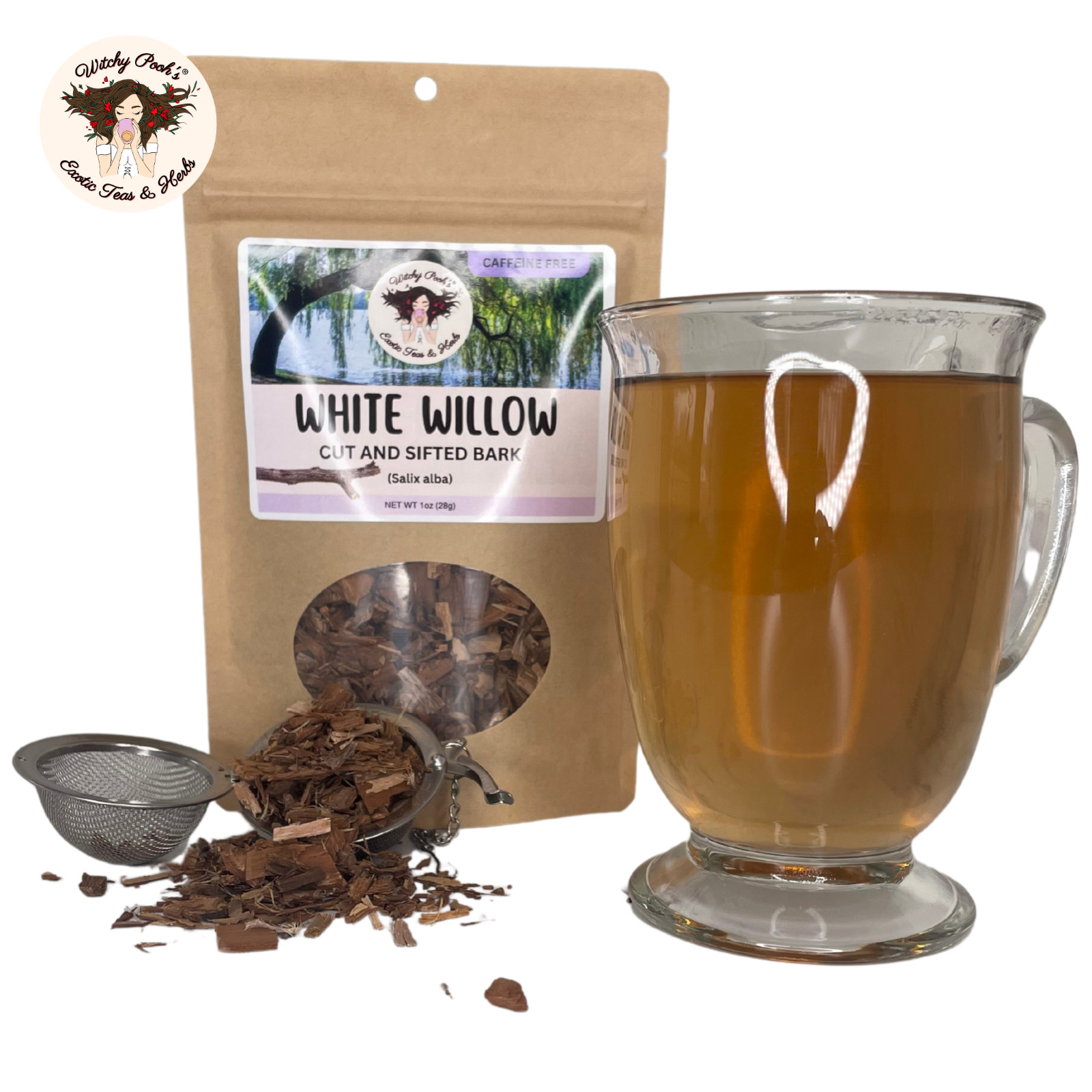 Witchy Pooh’s White Willow Tea – Cut and Sifted Bark, Caffeine Free