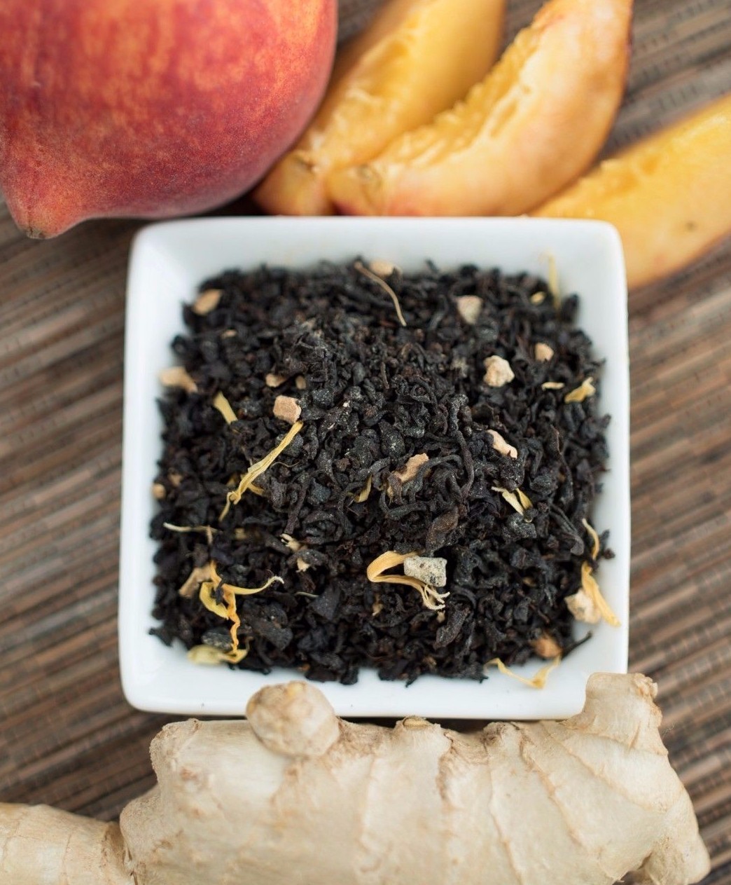 Ginger Orange Peach Black tea Organic loose leaf or tea bags choose qty