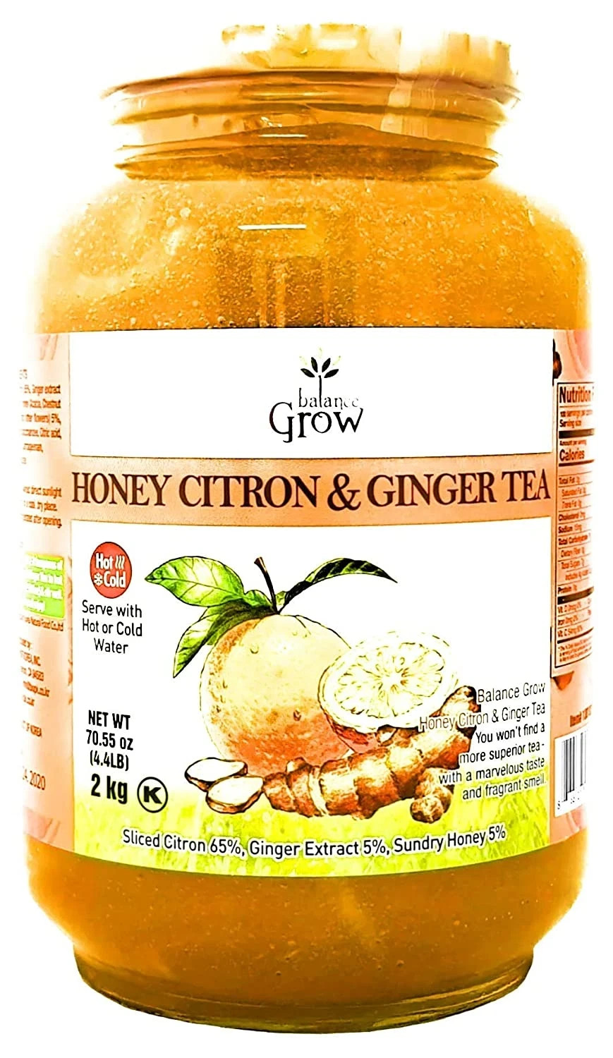 Honey Citron and Ginger Tea 70.55Oz 4.4 Lbs/2Kg Pack of 1
