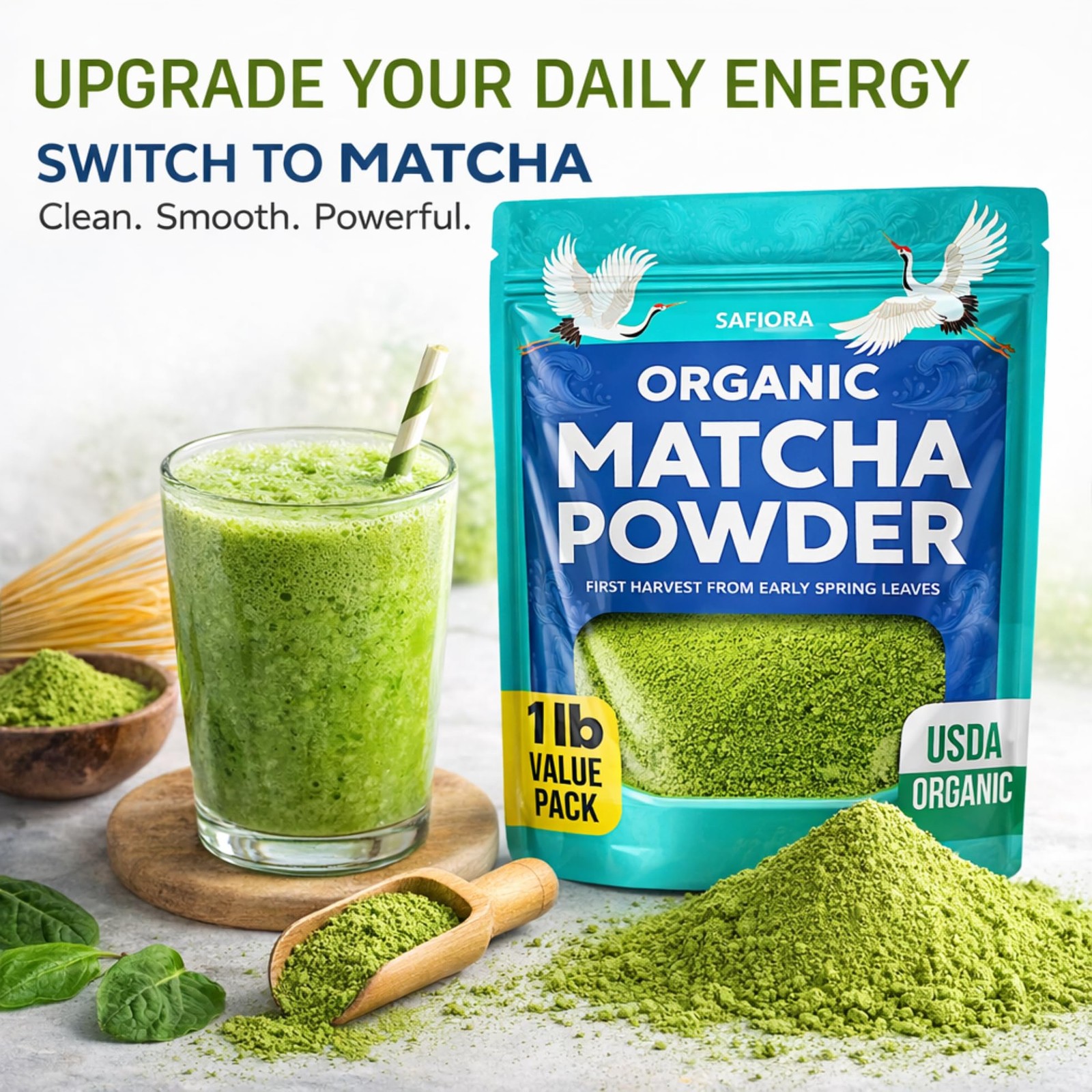 Matcha Powder – Organic Green Tea Powder, Culinary Premium Grade Matcha for L…