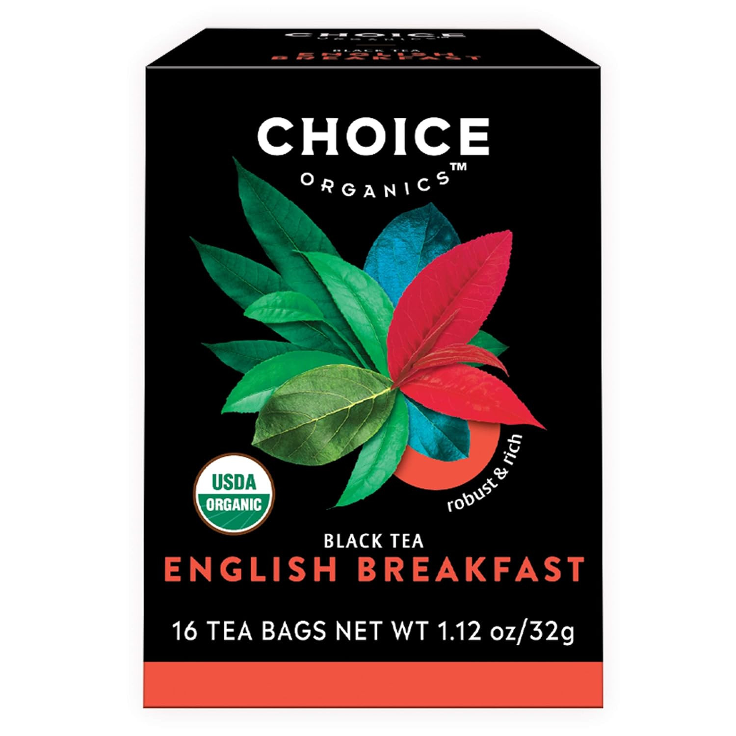 Choice Organics – Organic English Breakfast Tea (6 Pack) – Fair Trade – Composta