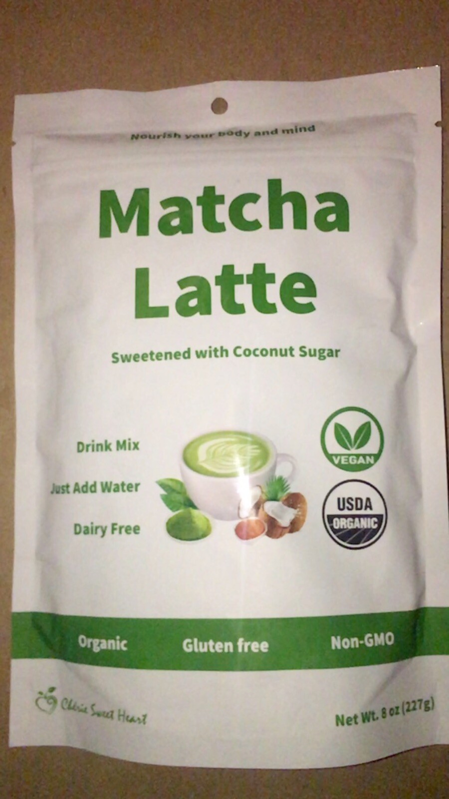 5X Lot Cherie Sweet Heart Match Latte Sweetened With Coconut Sugar 8oz Ex 02/26