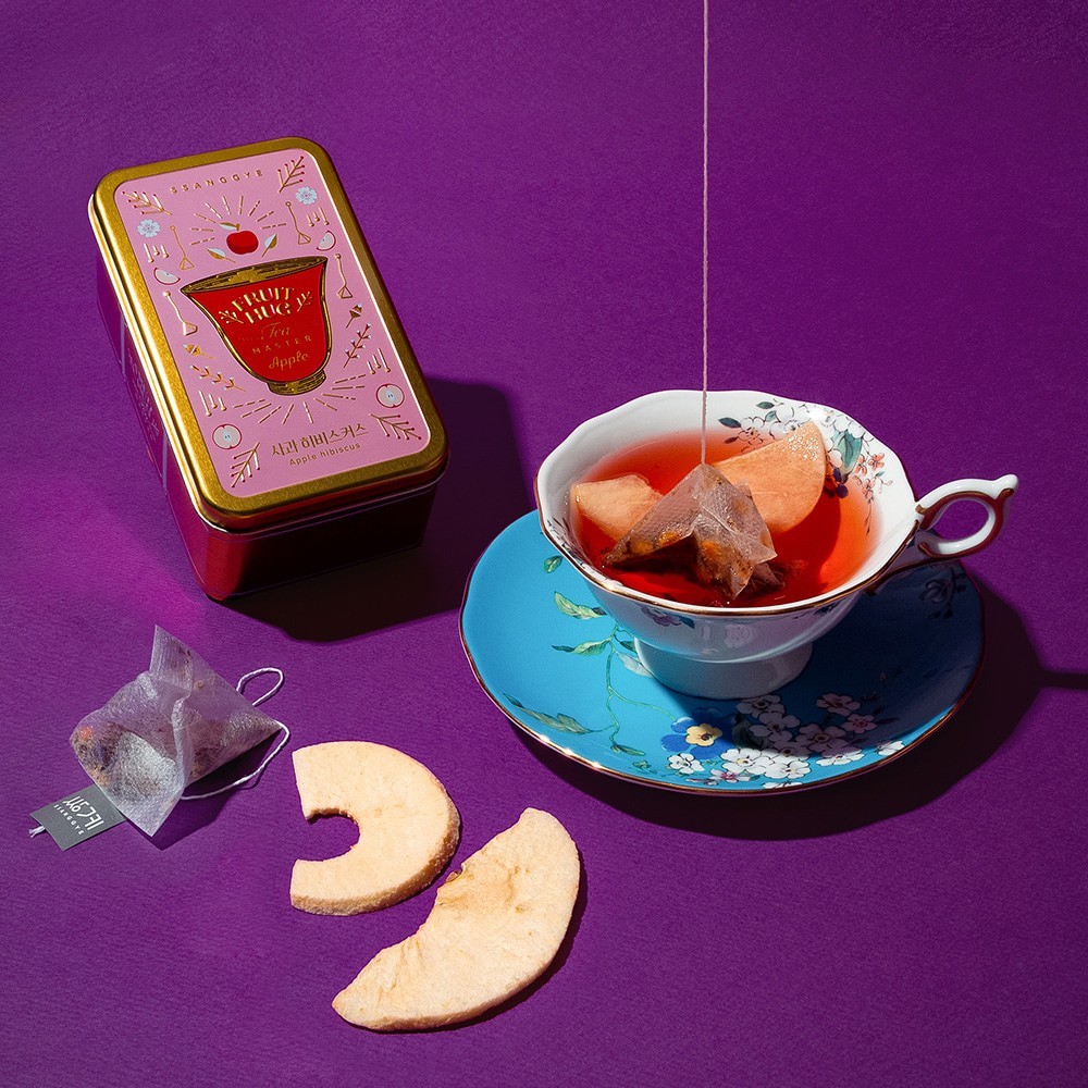 Ssanggye Korean Fruit Tea Set Premium Herbal Collection 6 Tea Bags + Fruit