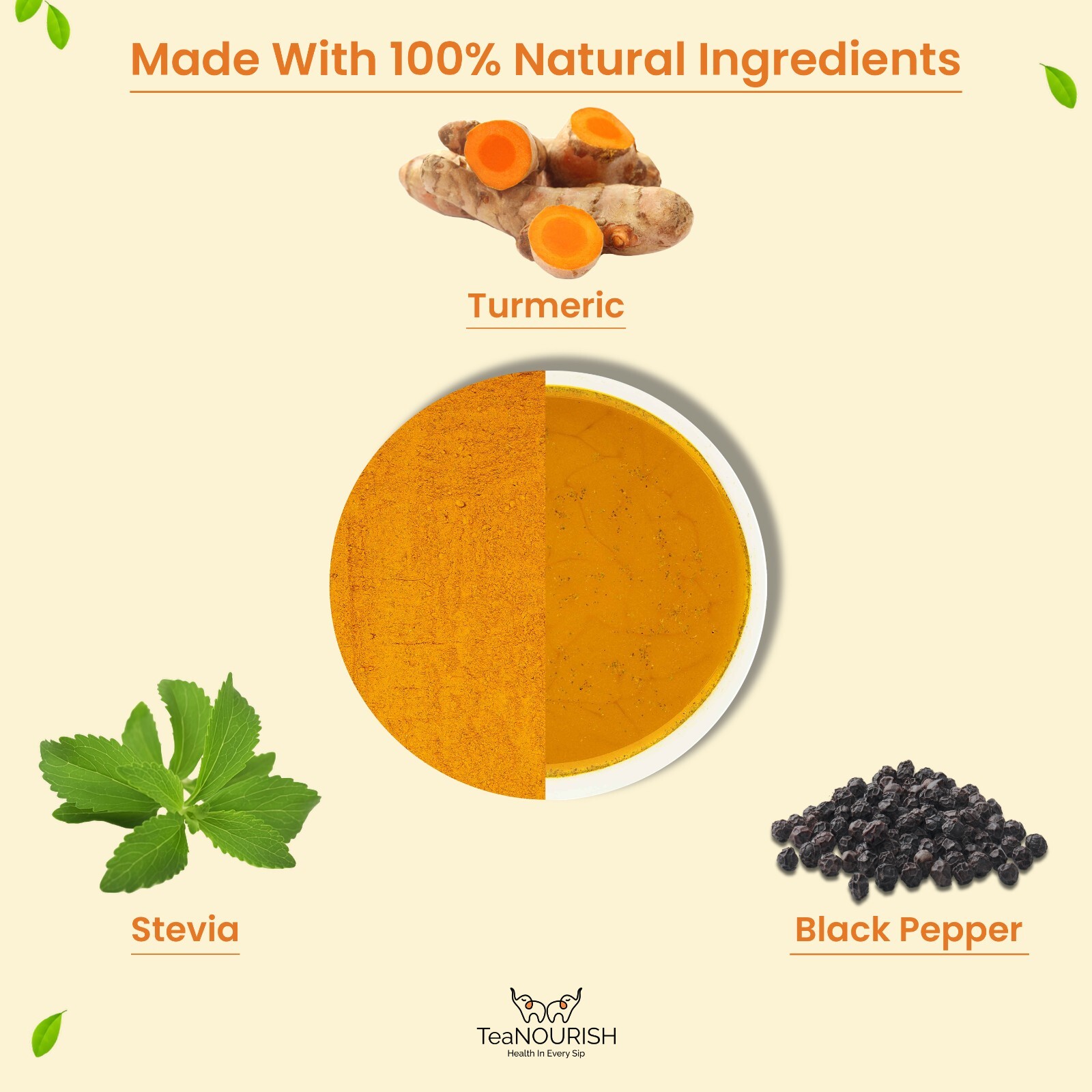 TeaNOURISH Original Turmeric Latte Anti-Inflammatory & Supports Immunity 3.53oz