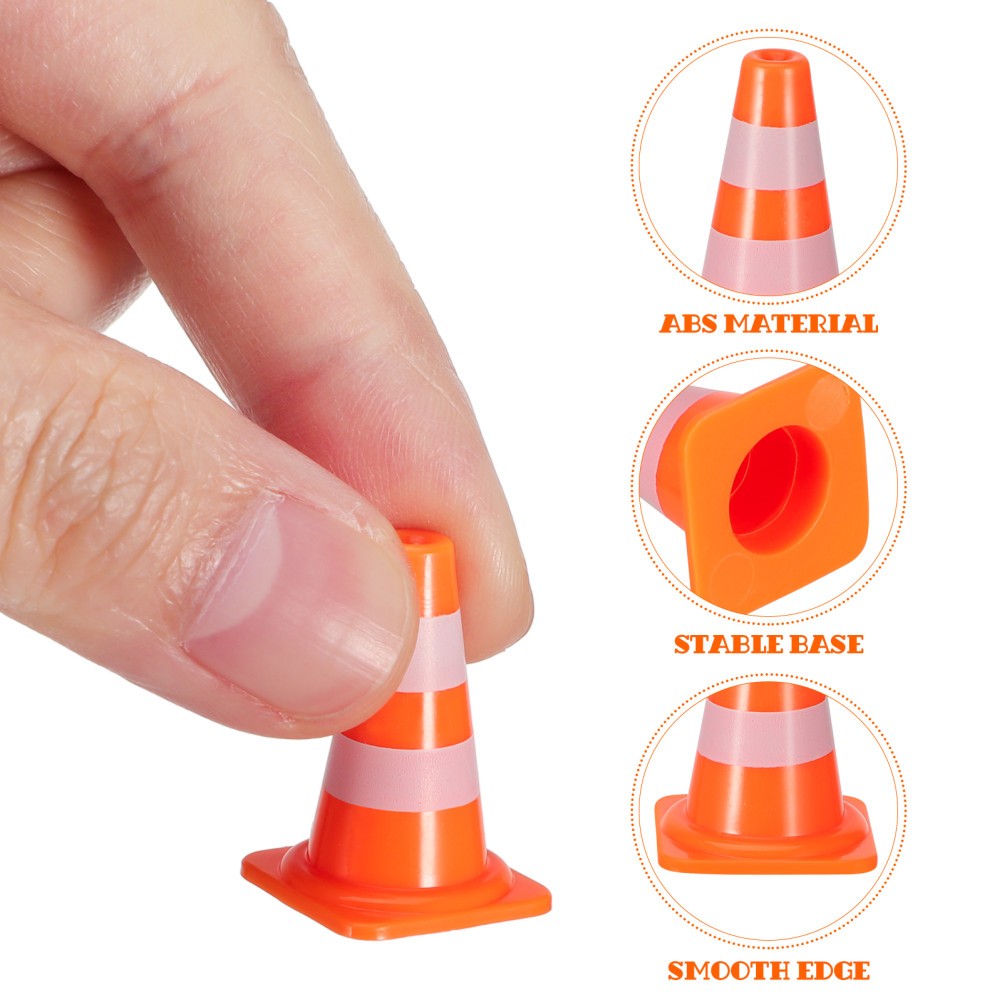 7 Pcs Mini Traffic Cones Kids Road Sign Driving Habit Toys Man