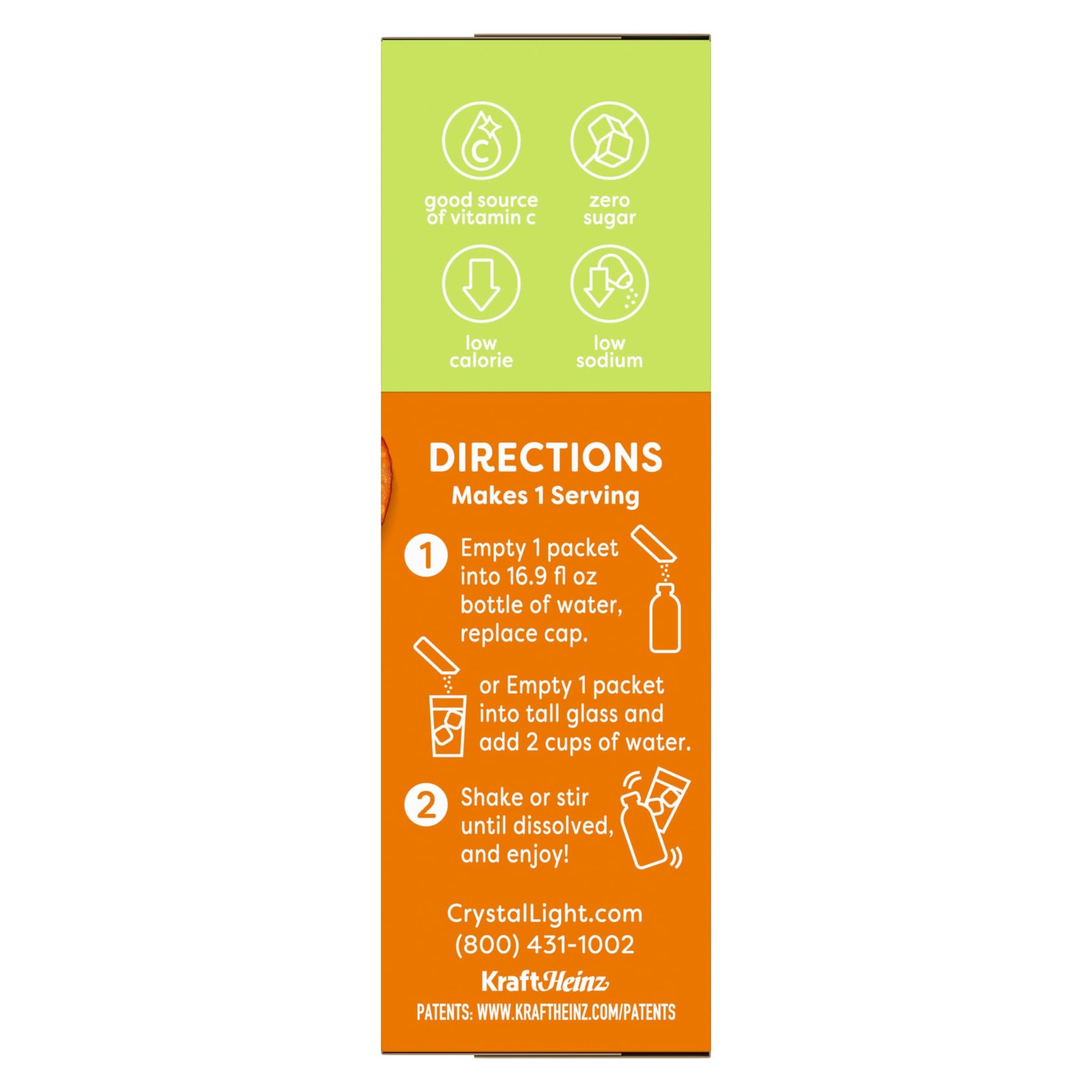 Crystal Light On The Go Peach Mango Green Tea Drink 0.8 Ounce (Pack of 15)