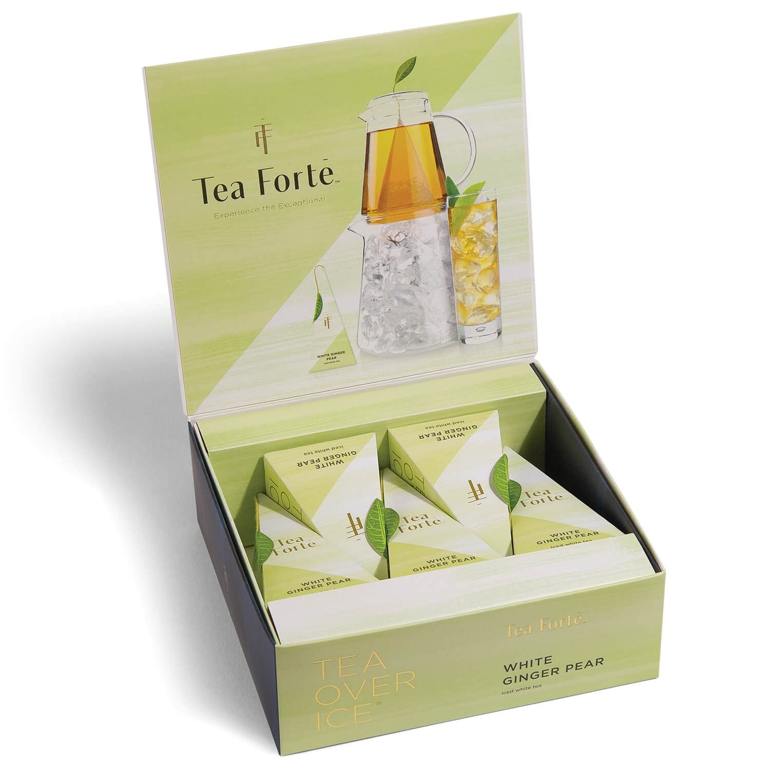 Tea Forte Tea Over Ice White Ginger Pear Premium Organic Caffeinated White I…