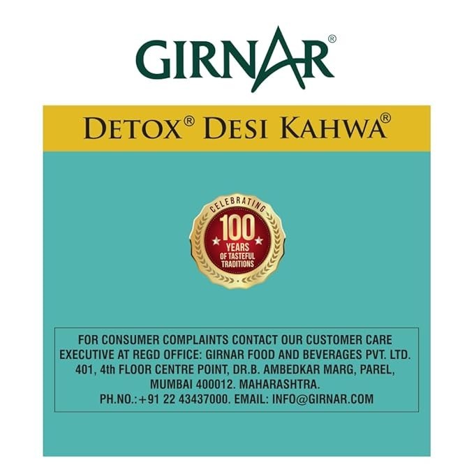 Girnar Kahwa Green Tea 36 Bags 90g Herbal Spiced Detox Tea