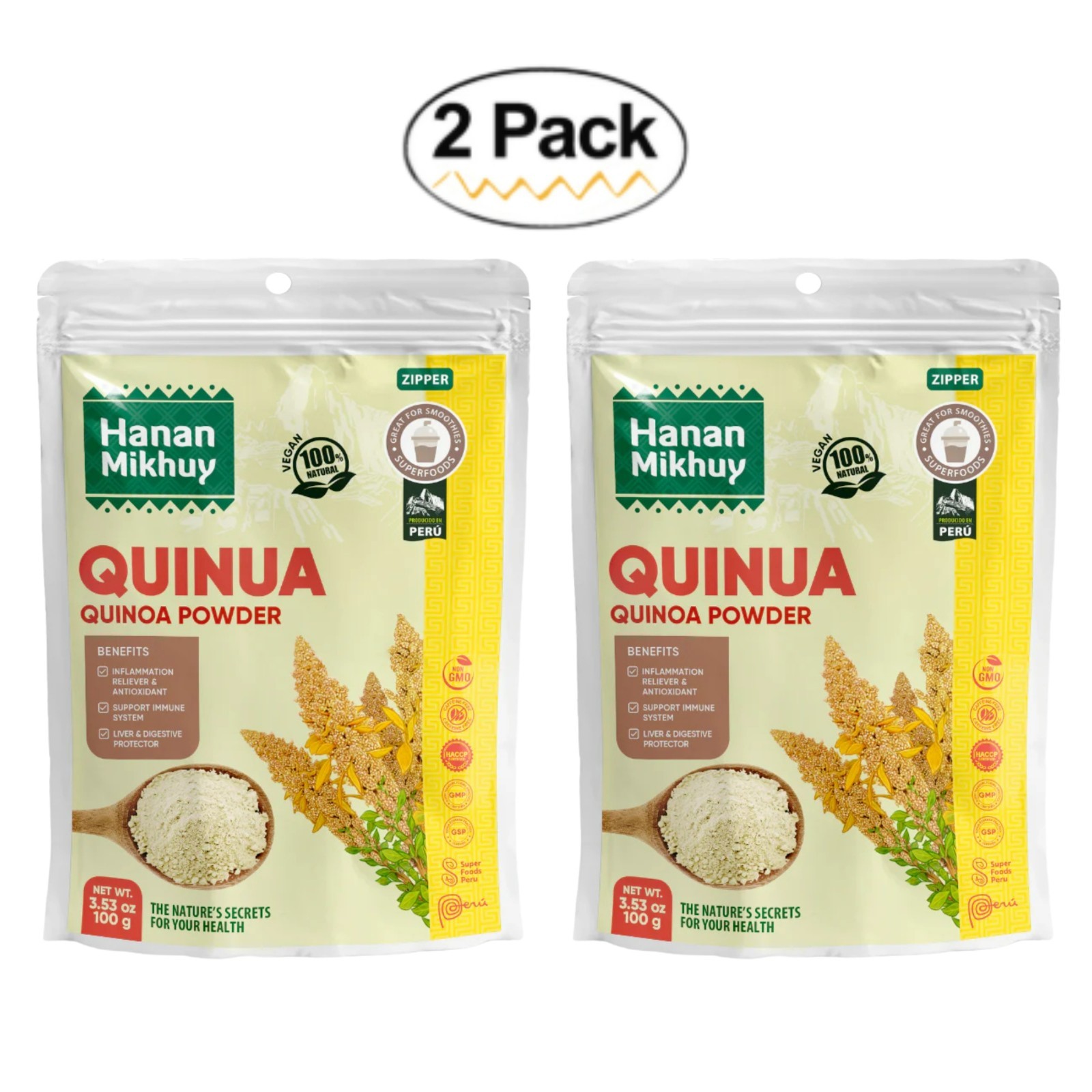 Quinua 100% Natural Quinoa Powder for Energy & Digestion, Gluten-Free from Peru