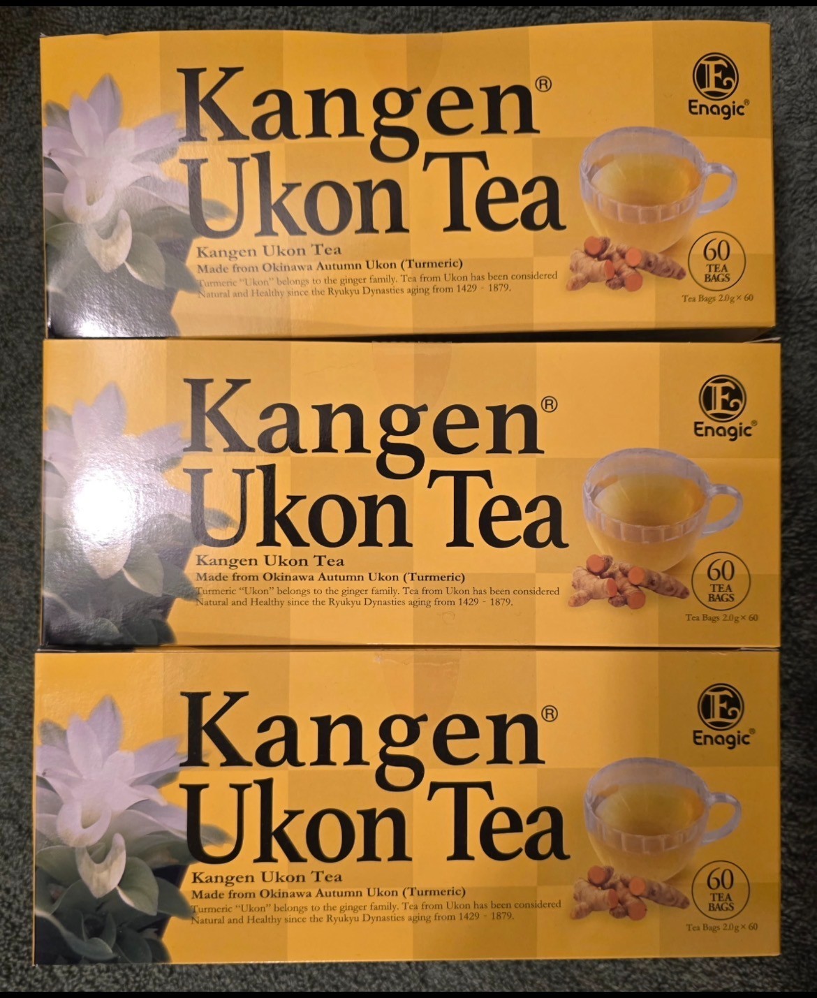 Enagic Kangen Ukon Turmeric Tea 60 Bags, Organic