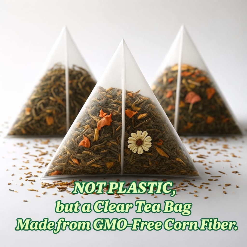 Tozzy Organic Chamomile Tea – 100 Count, PlantBased Pyramid Tea Bags – Packag…