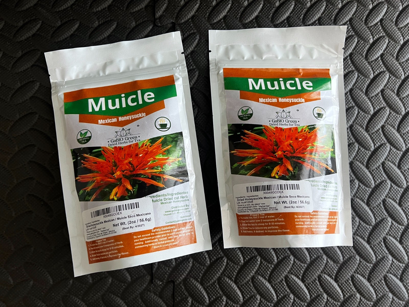 2x Muicle Mexican Dried Honeysuckle Hierba Tea 2oz Gabio Green Cut Herbs for Tea