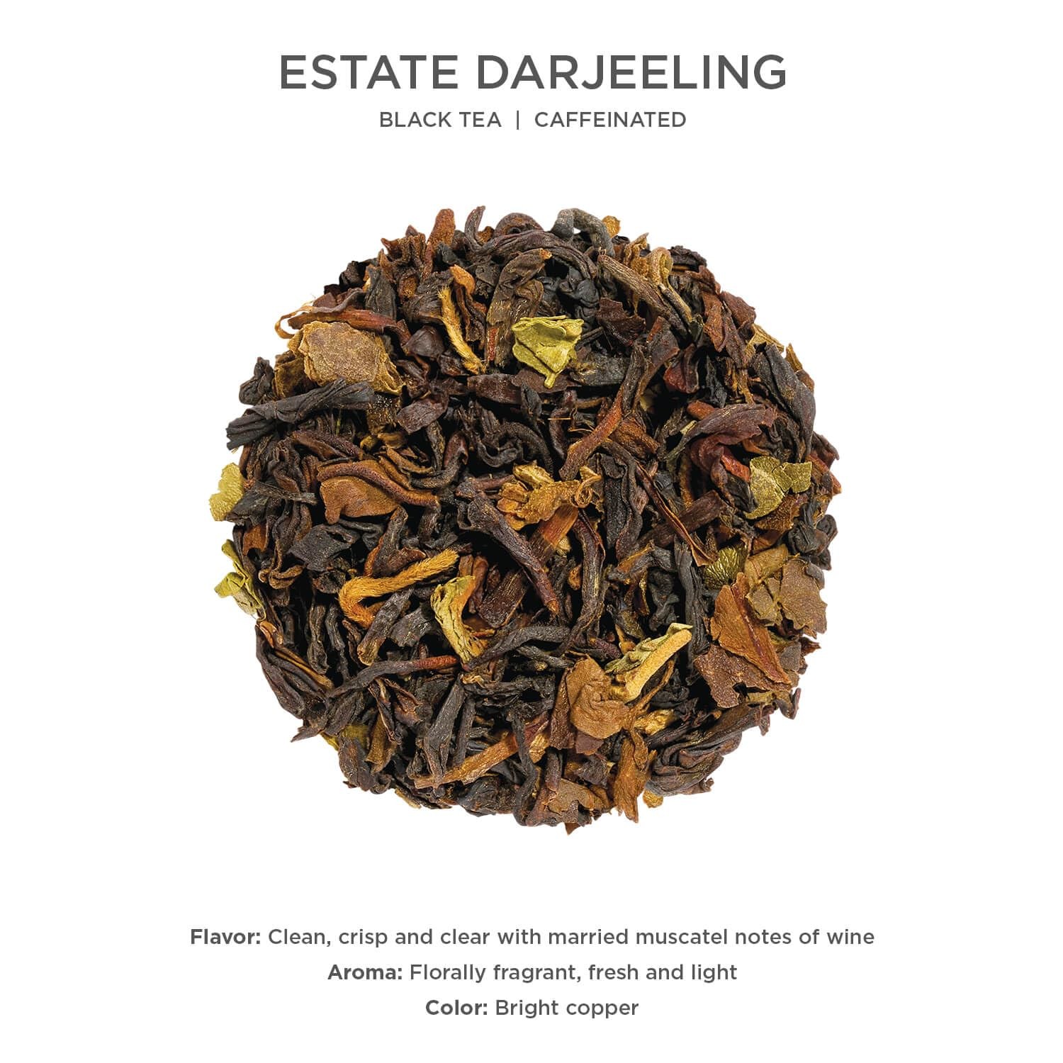 Darjeeling Premium Loose Leaf Black Tea Blend Canister Caffeinated 35-50 Cups
